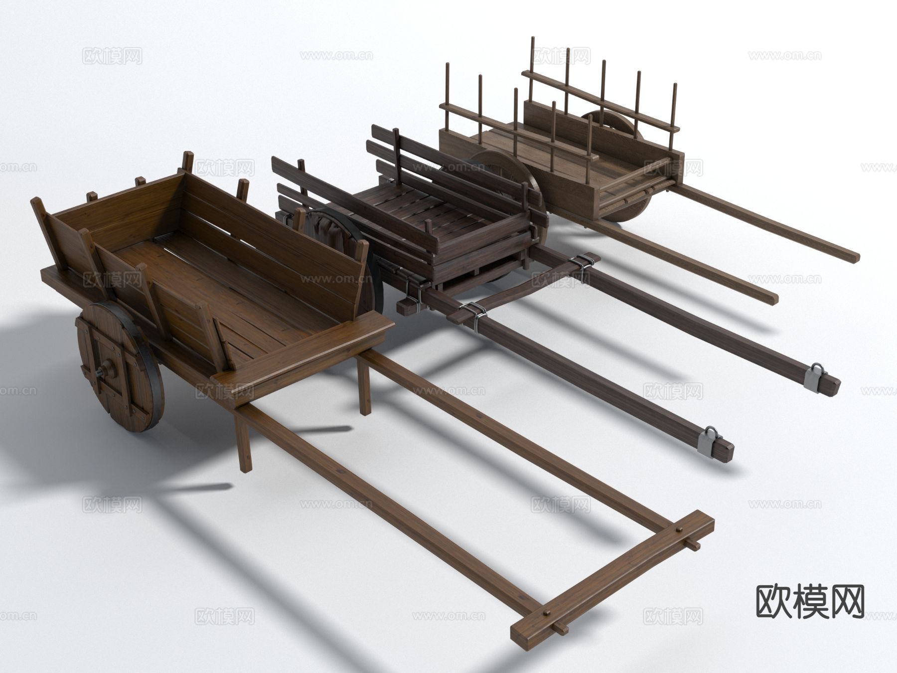 推车 马车 工具车3d模型下载