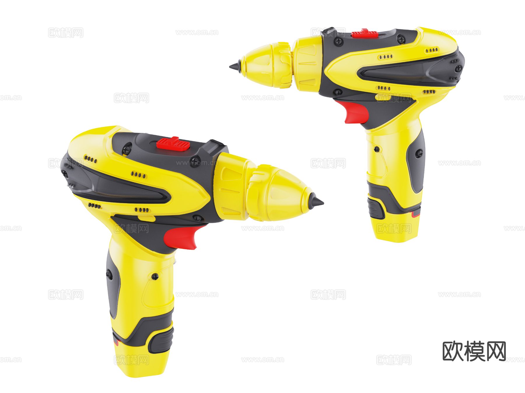 工业设备 电钻 冲击钻3d模型下载
