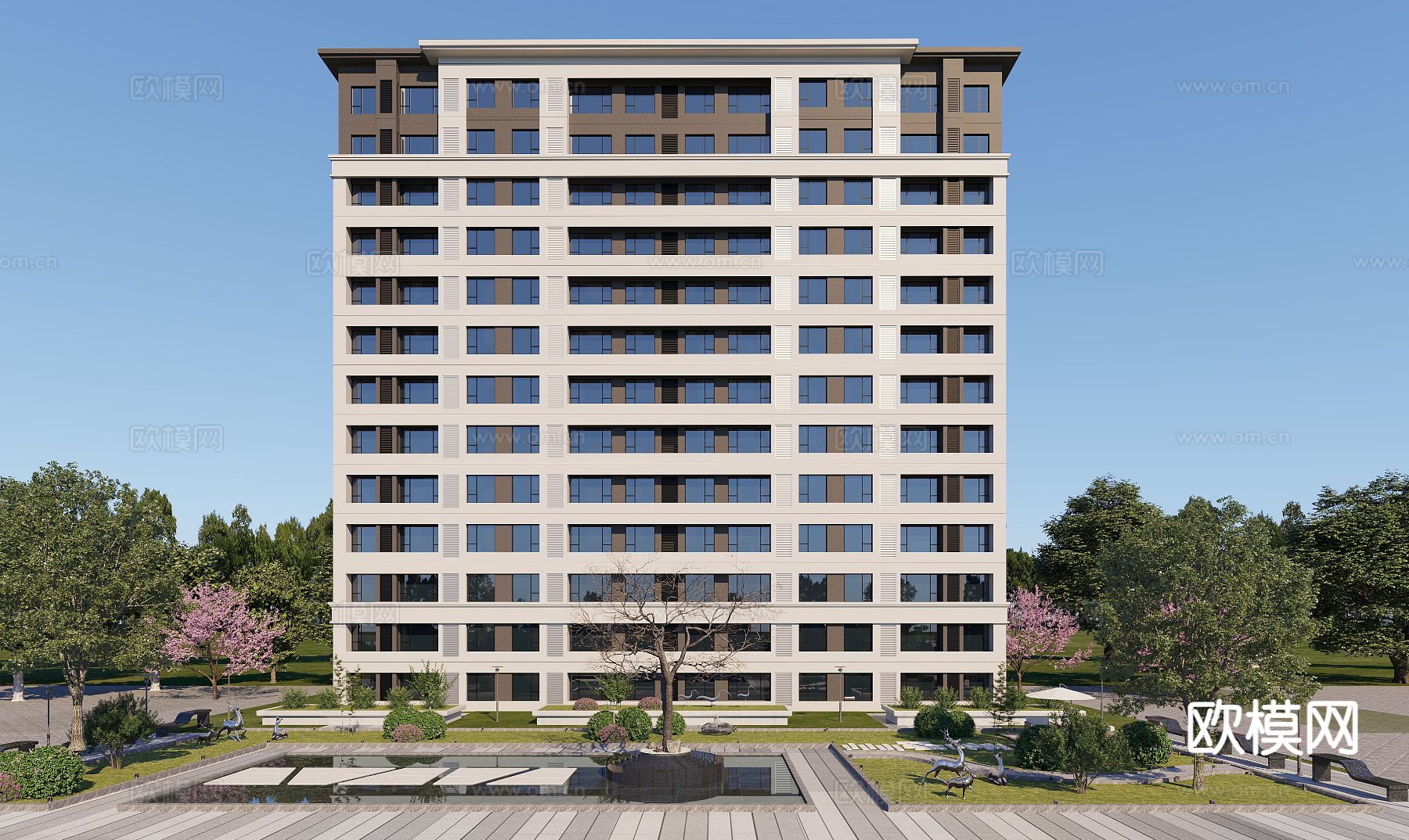 居民楼 住宅楼外观3d模型下载