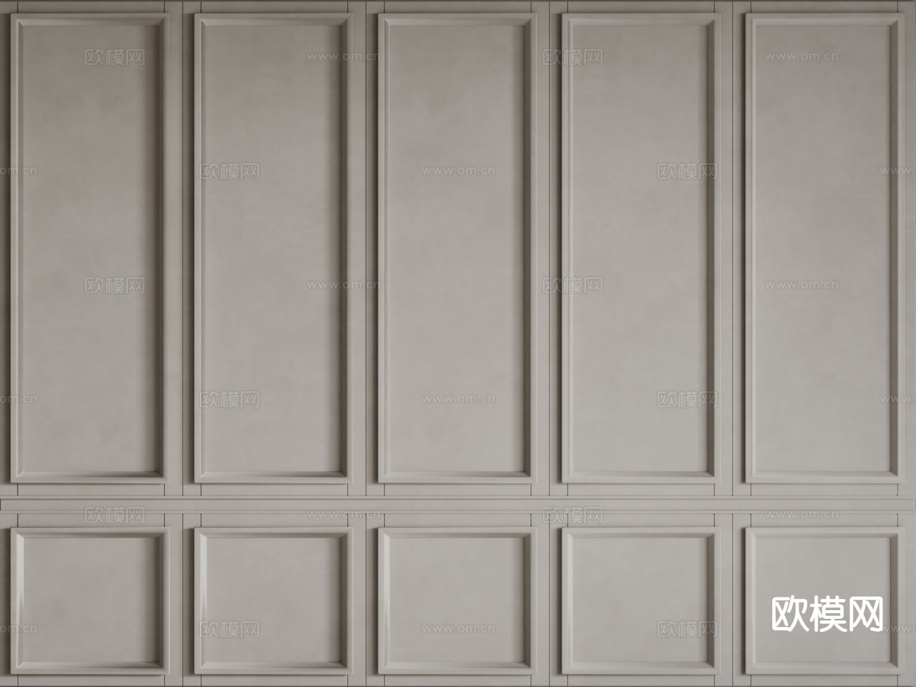 欧式护墙板 雕花线条3d模型下载