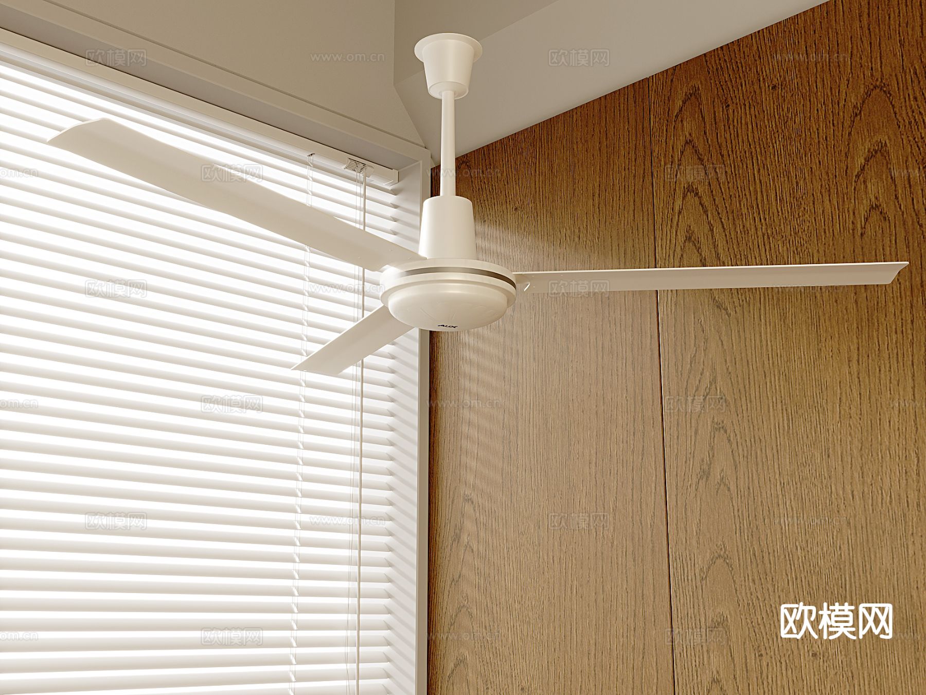 钻石牌吊扇 大风力吊扇3d模型下载