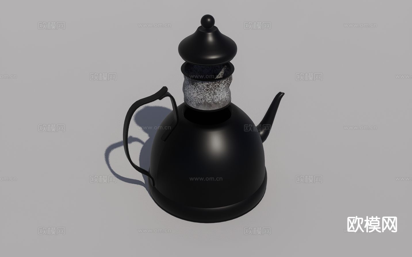 现代茶具 茶壶3d模型下载（渲染图1）