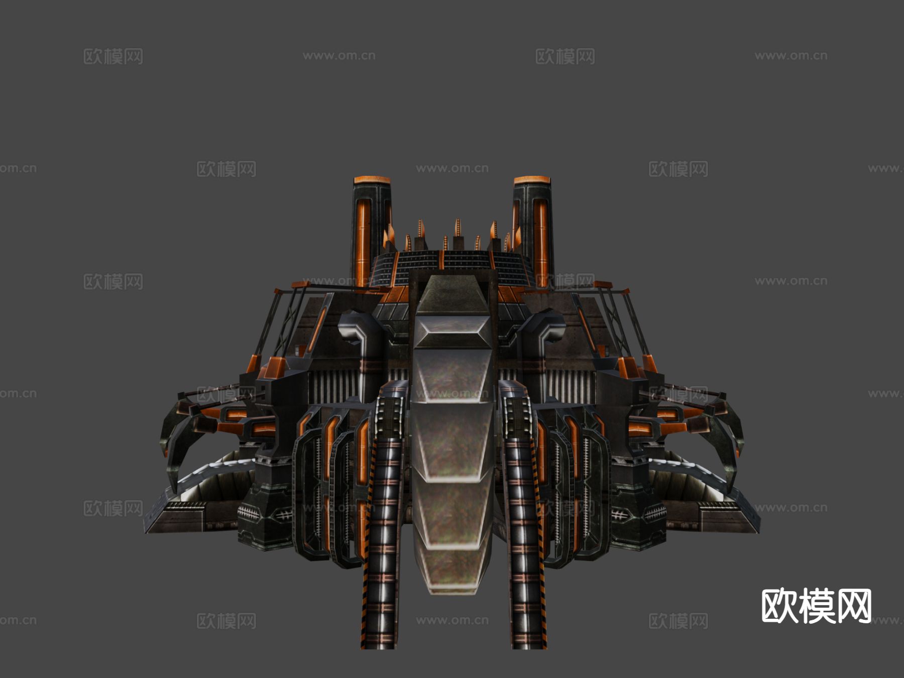 科幻建筑 游戏场景3d模型下载（渲染图2）