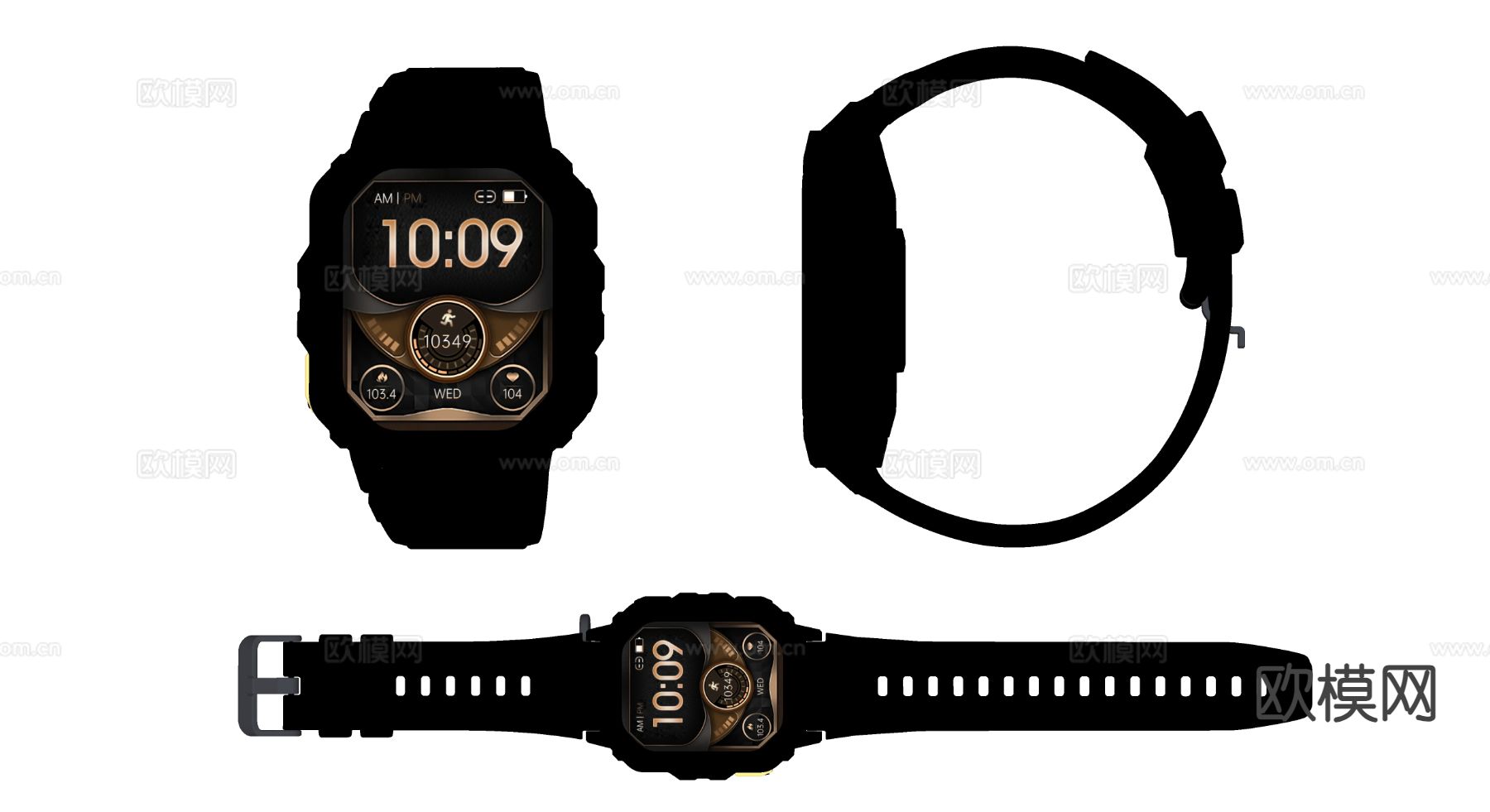 智能手表 电子手表 手表su模型下载（渲染图1）