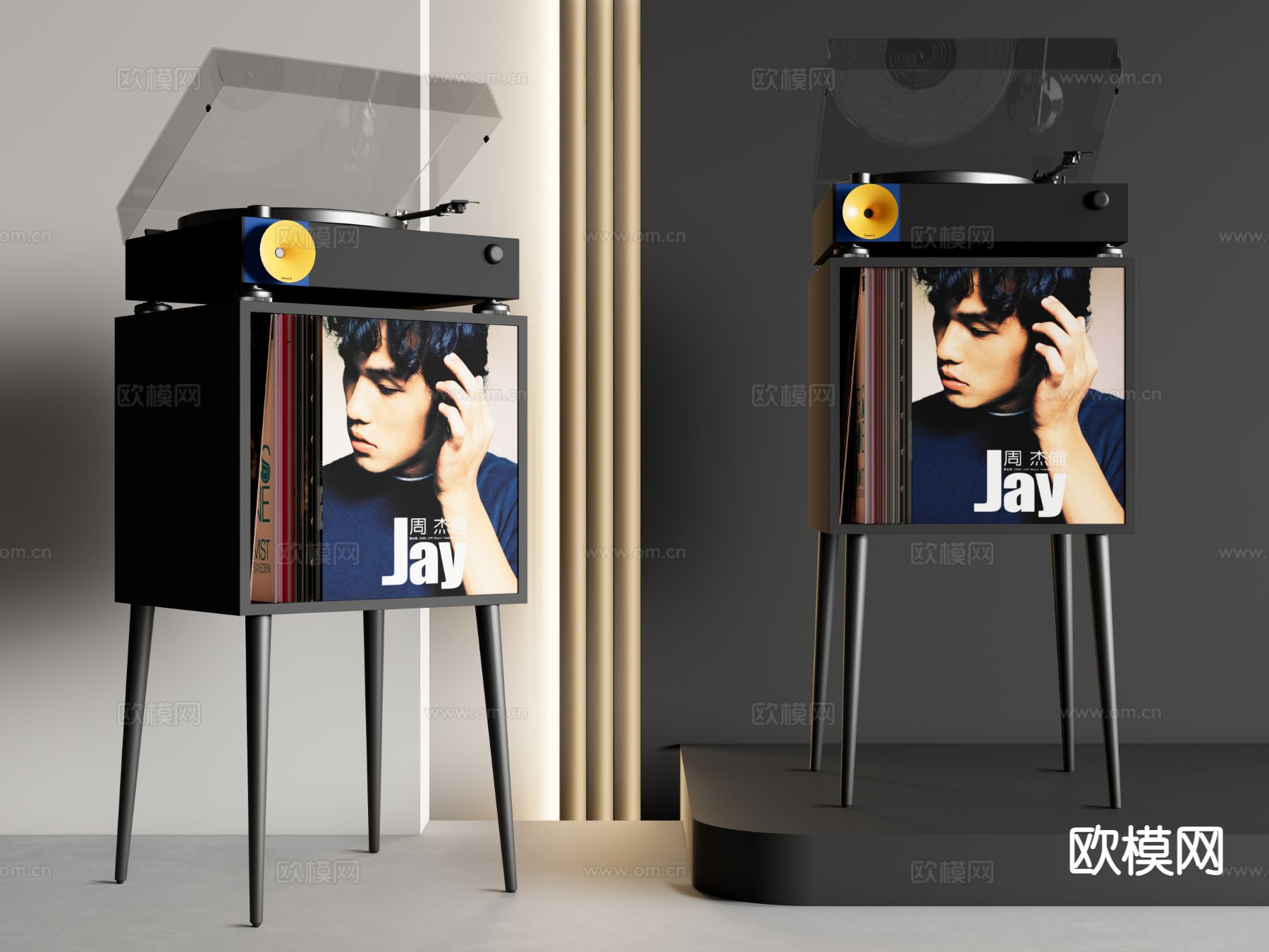 音响 唱片机3d模型下载