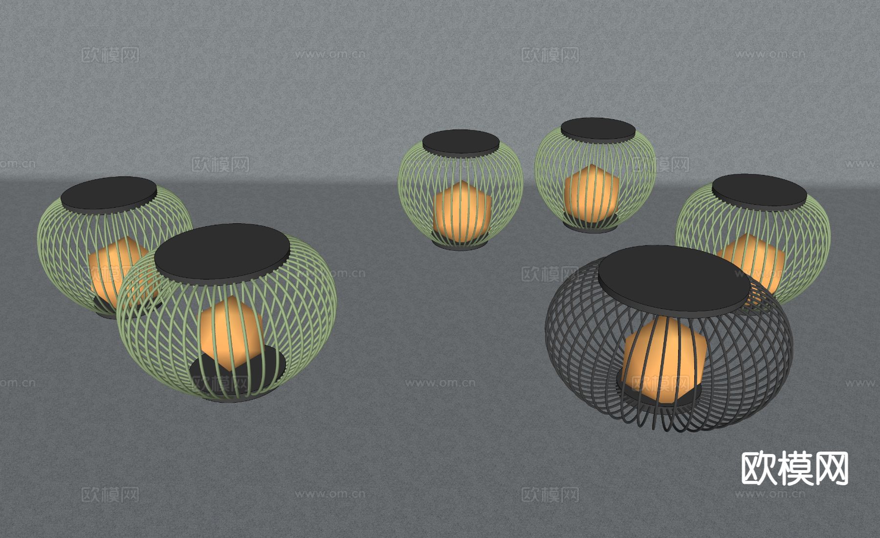 现代庭院灯 户外灯 编织灯su模型下载（渲染图1）