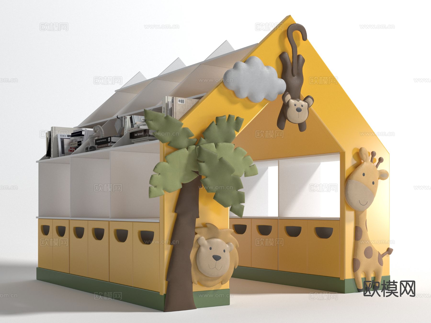 儿童柜 玩具柜 收纳柜3d模型下载