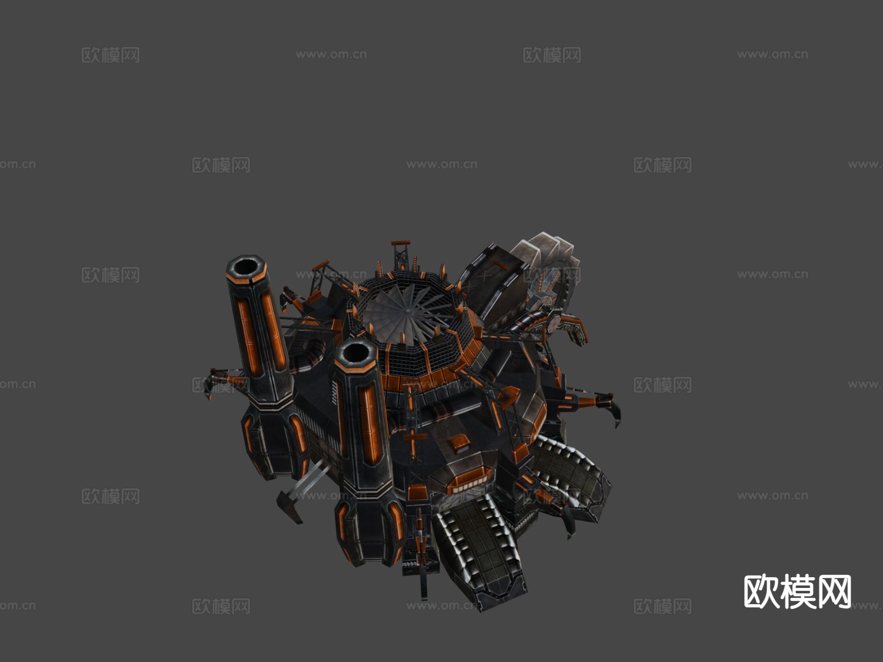 科幻建筑 游戏场景3d模型下载（渲染图3）