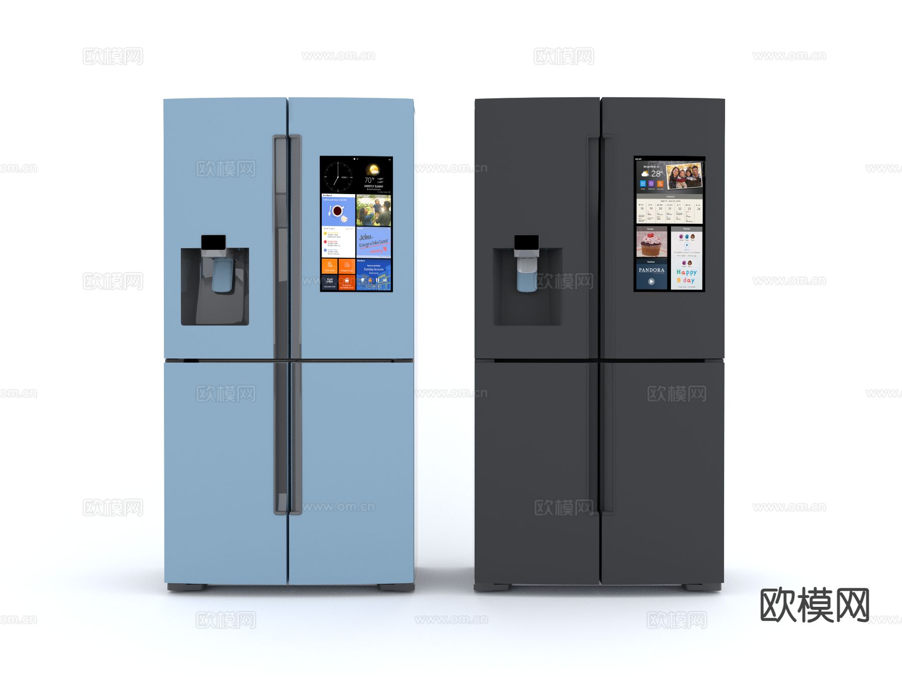 智能冰箱su模型下载（渲染图2）
