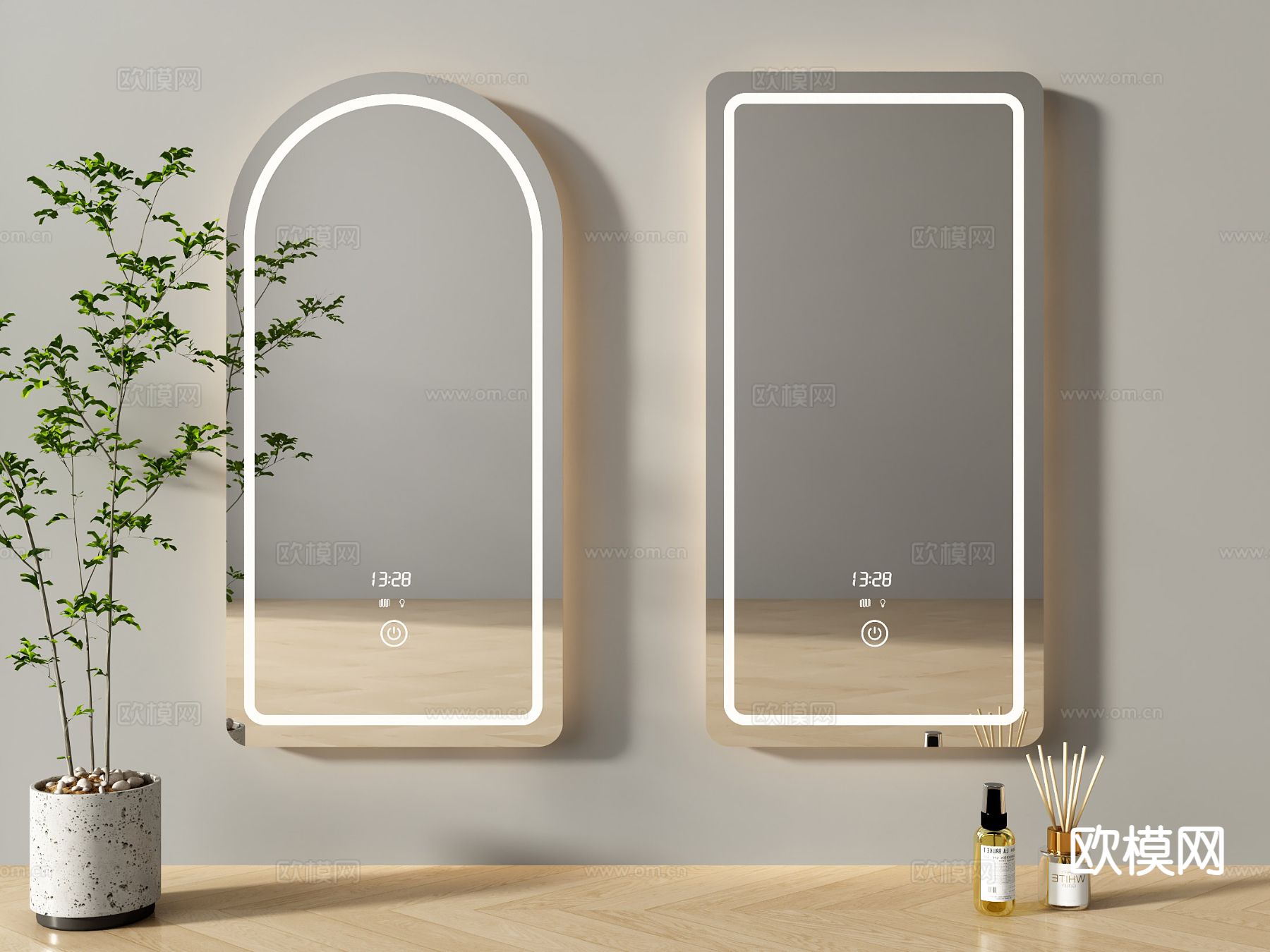 异形镜子 全身镜 穿衣镜3d模型下载