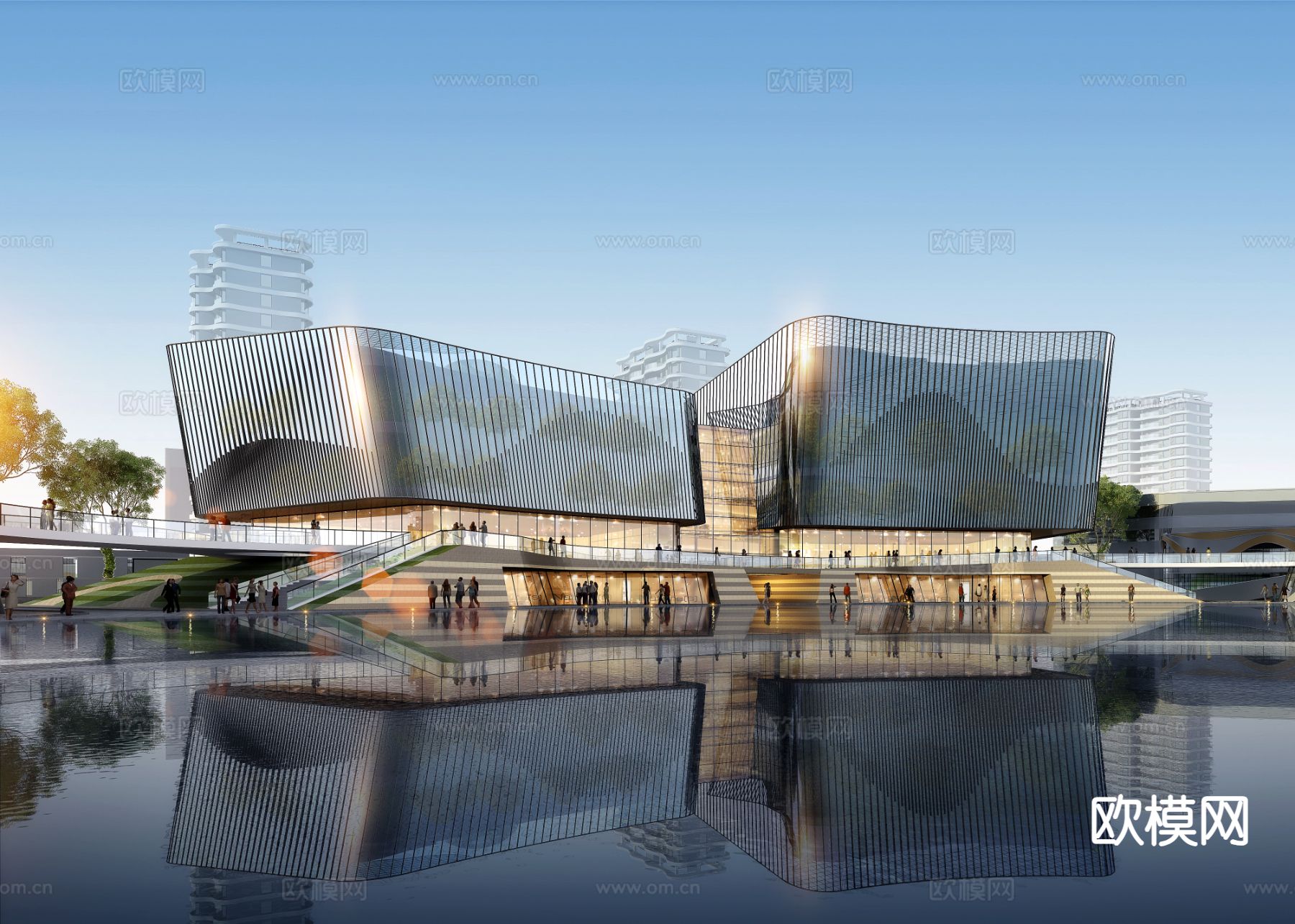 售楼处外观3d模型下载