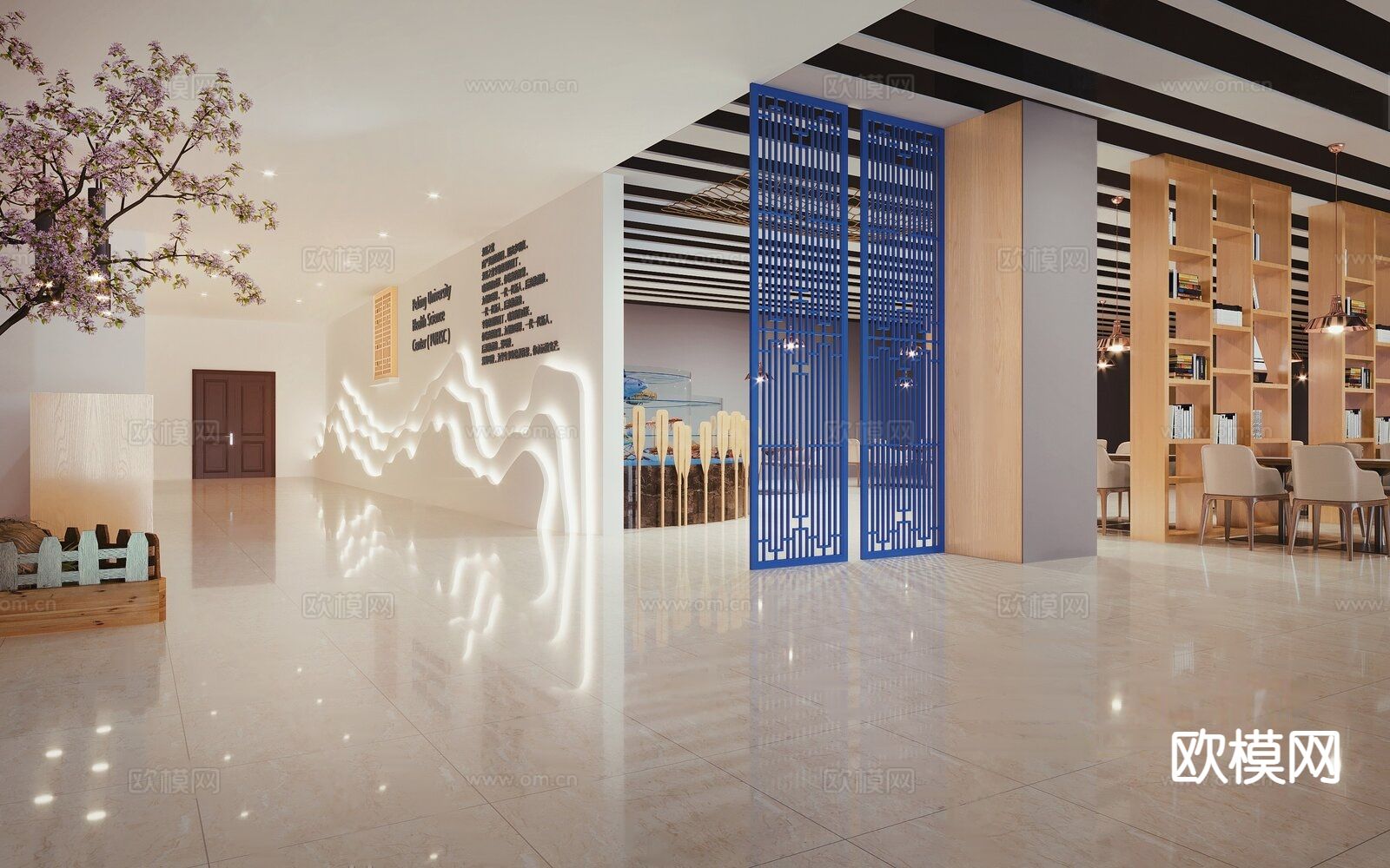 现代快餐店3d模型下载（渲染图2）