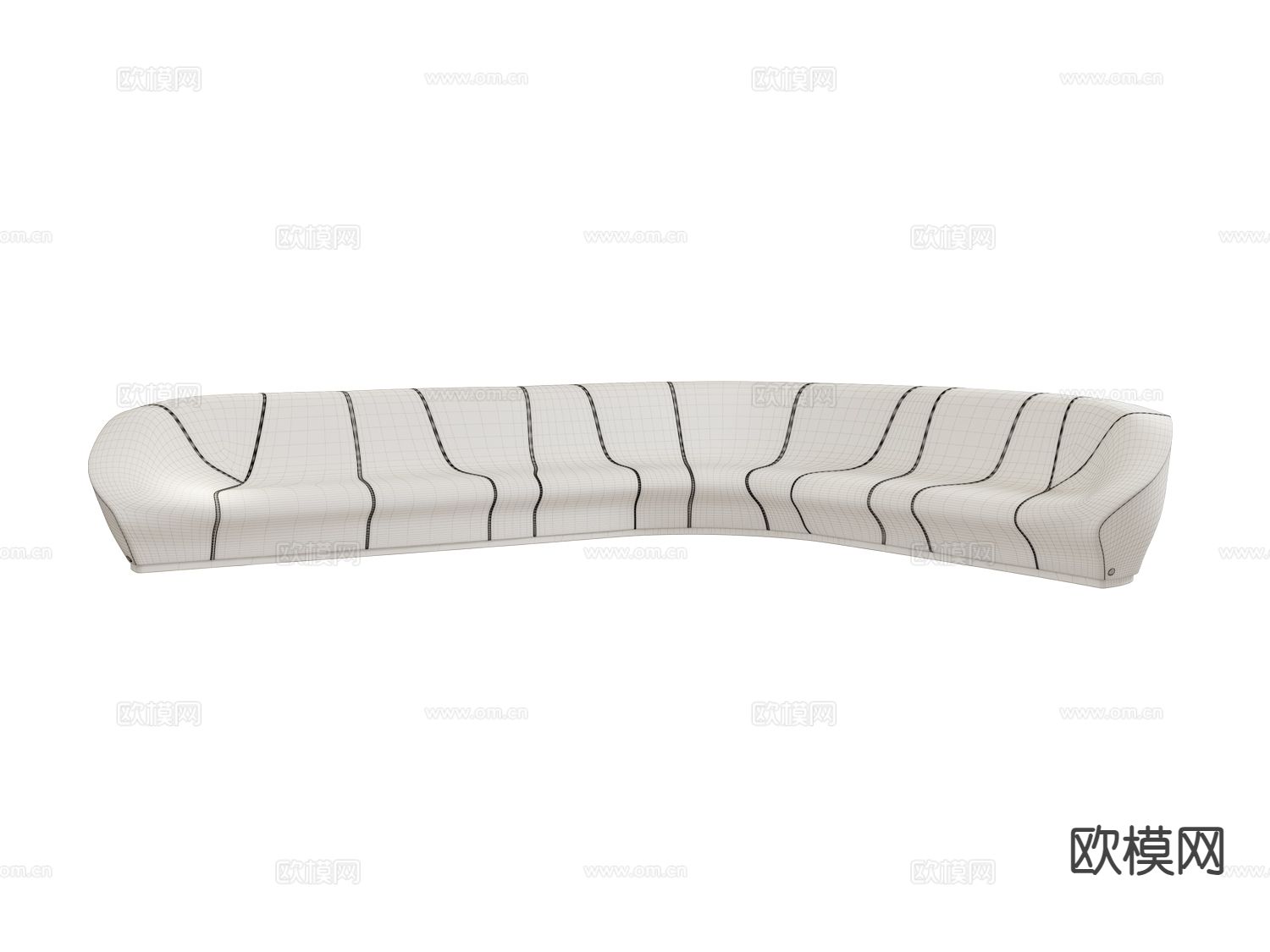 roberto cavalli-Nassau- 异形沙发 弧形沙发3d模型下载（渲染图2）
