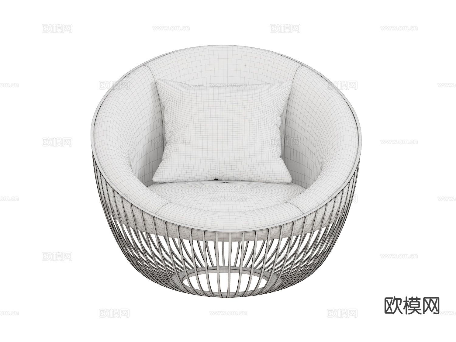 roberto cavalli-Cosmopolitan 单人沙发3d模型下载（渲染图2）