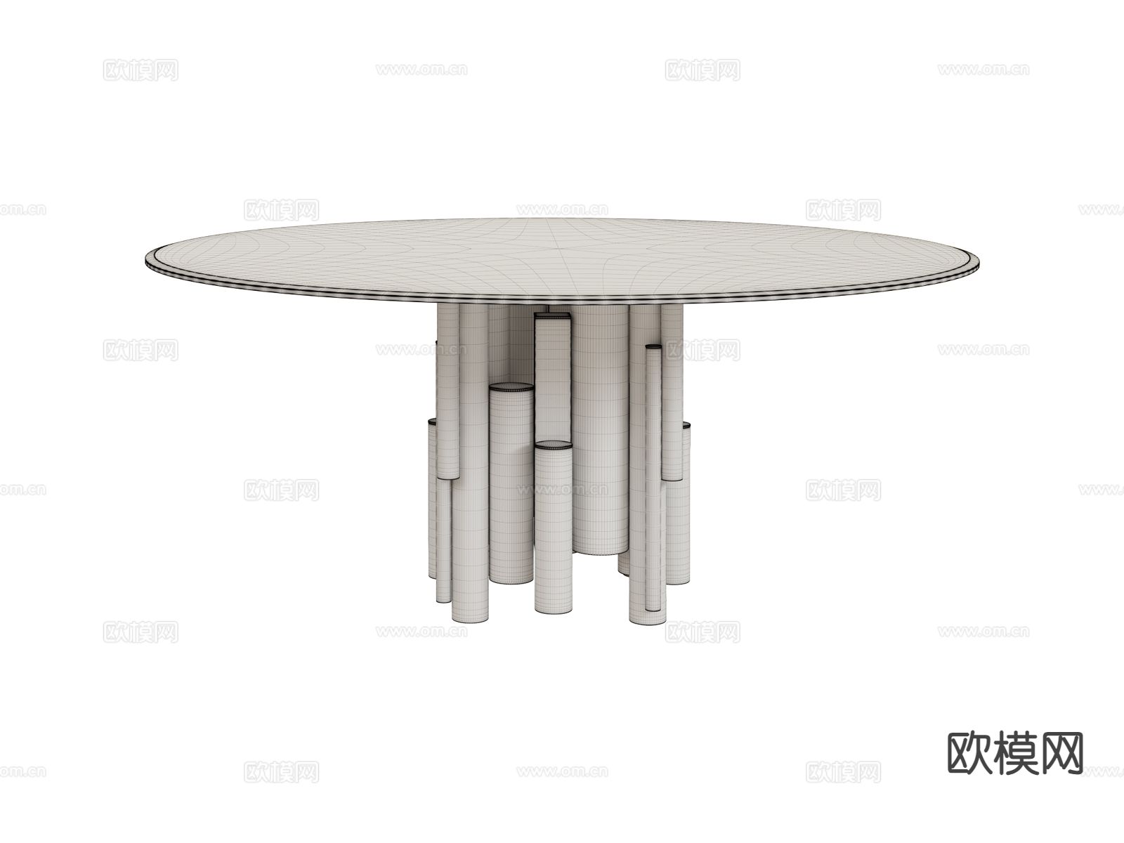 roberto cavalli-Antigua 圆形餐桌3d模型下载（渲染图2）
