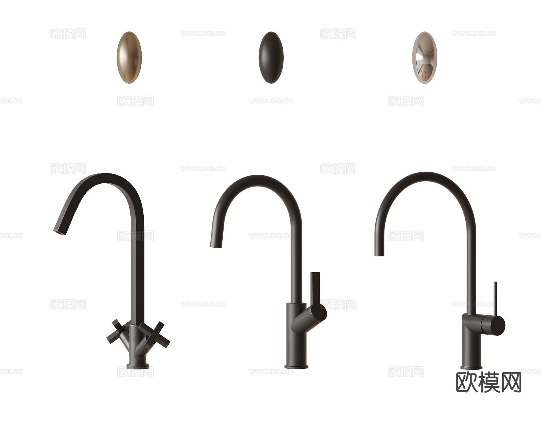 现代水龙头 金属水龙头3d模型下载