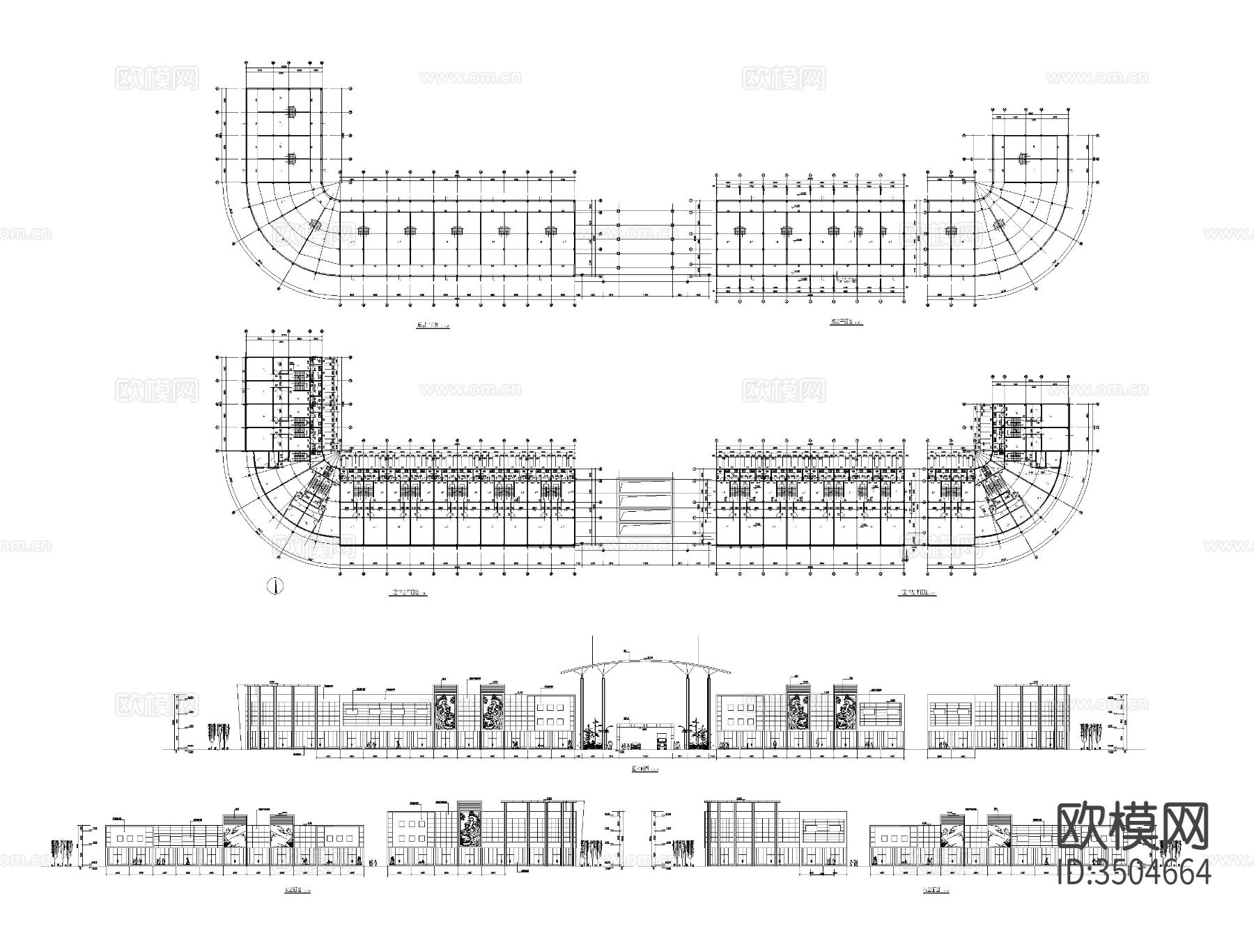 建材市场建筑cad施工图下载