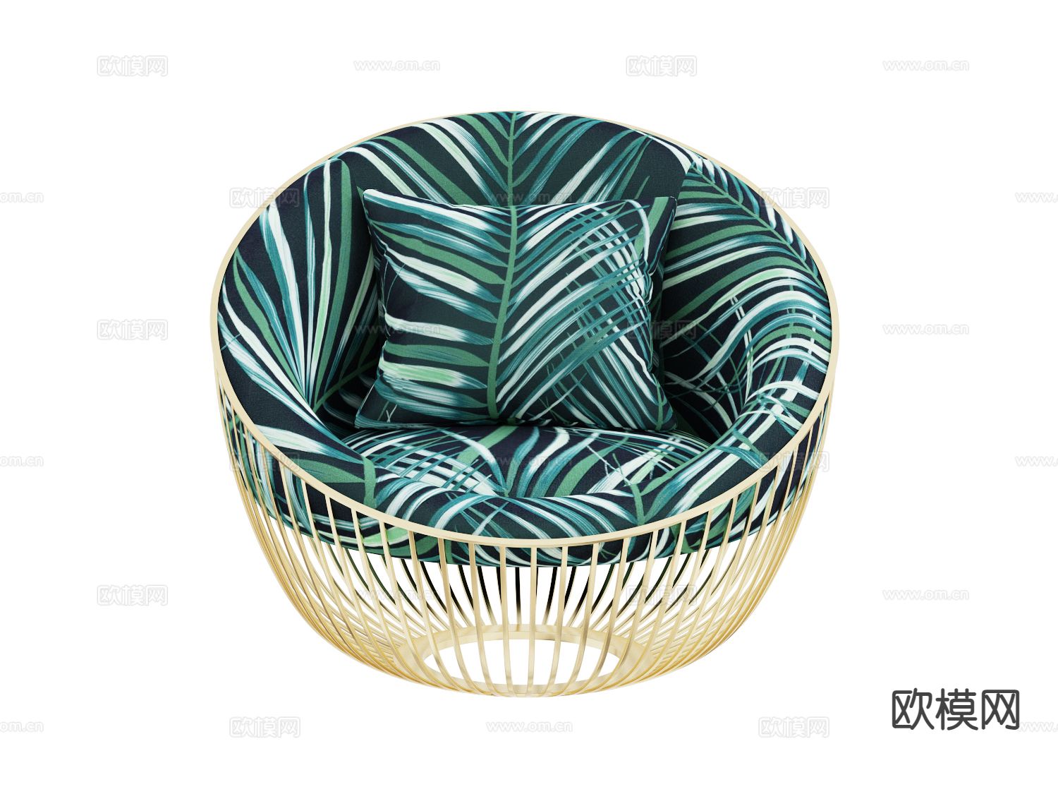 roberto cavalli-Cosmopolitan 单人沙发3d模型下载（渲染图1）