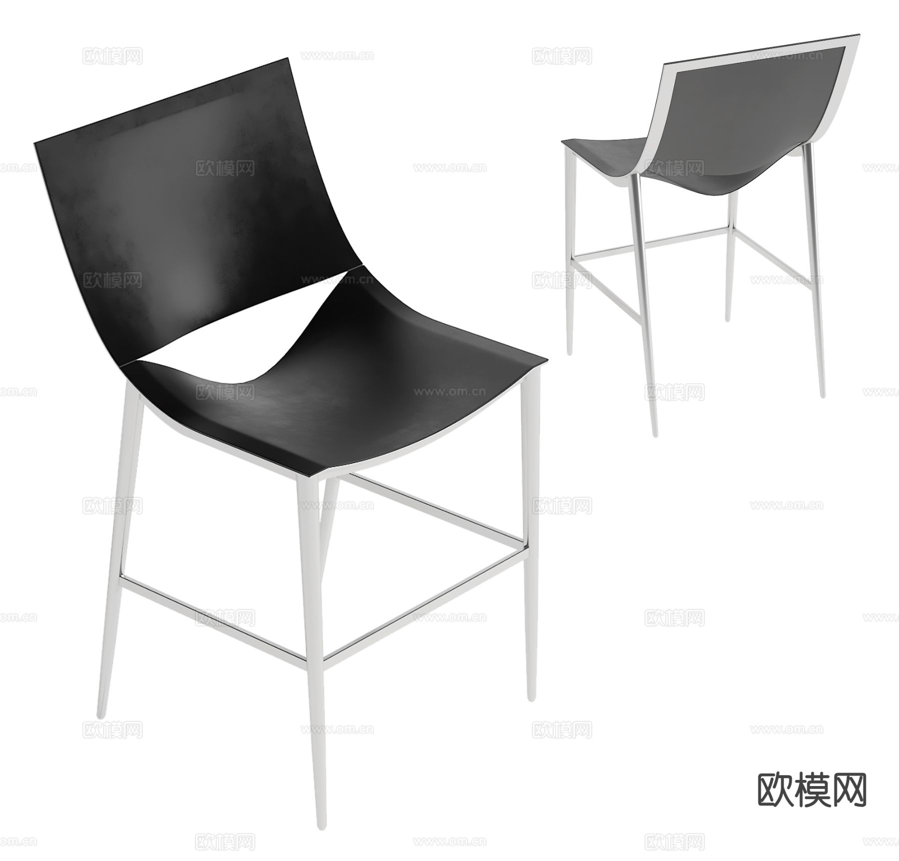 现代吧椅 吧凳 高脚凳3d模型下载