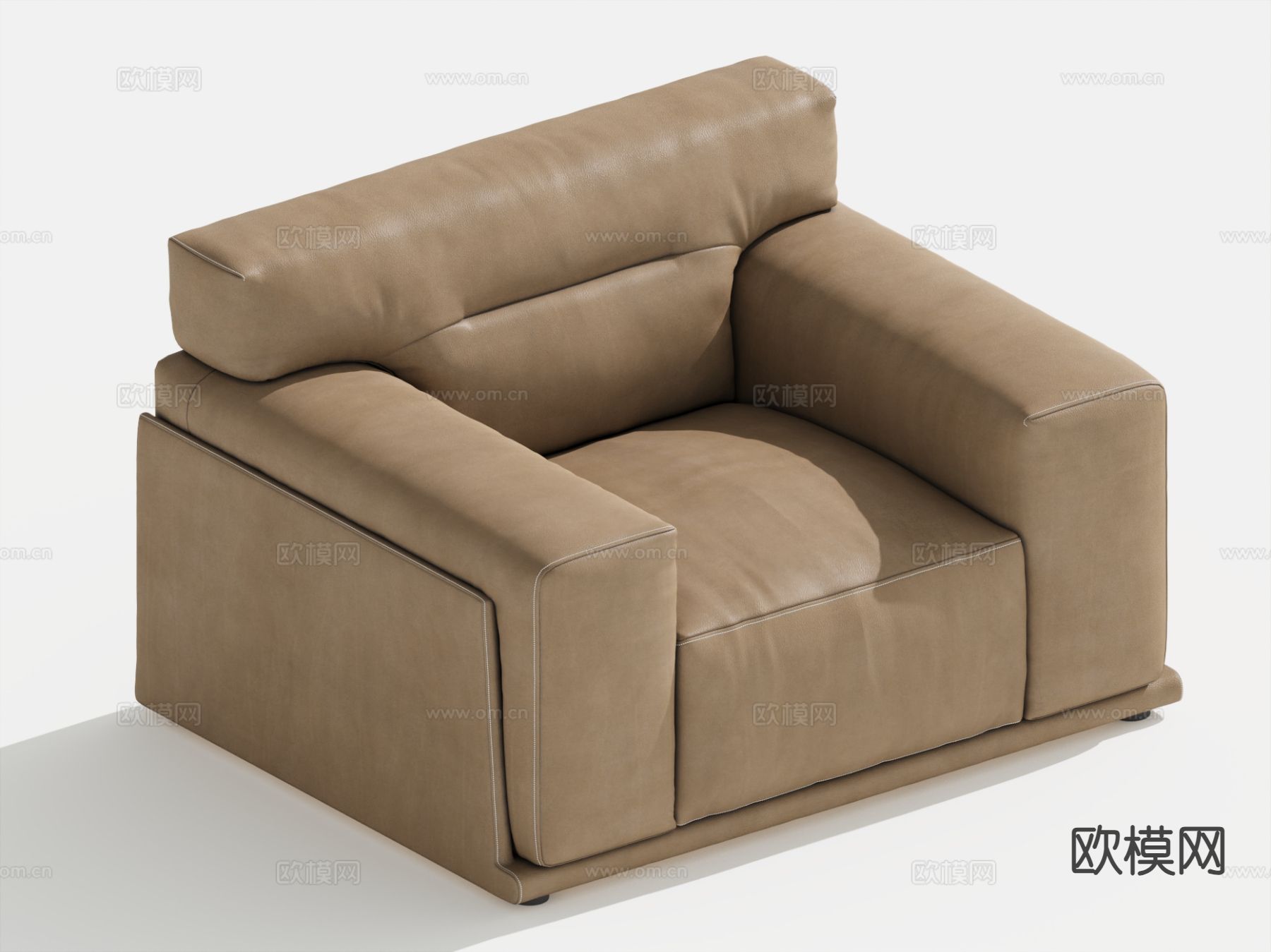 现代单人沙发3d模型下载