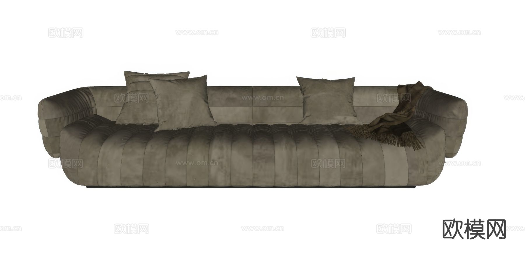 Minotti 多人沙发su模型下载（渲染图1）