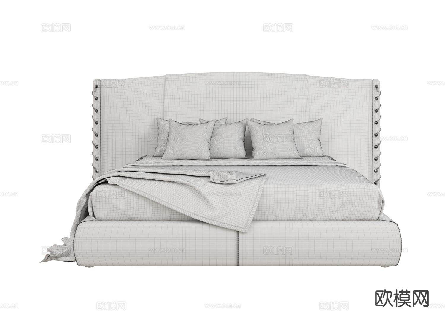 roberto cavalli-Nilo- 现代双人床3d模型下载（渲染图2）