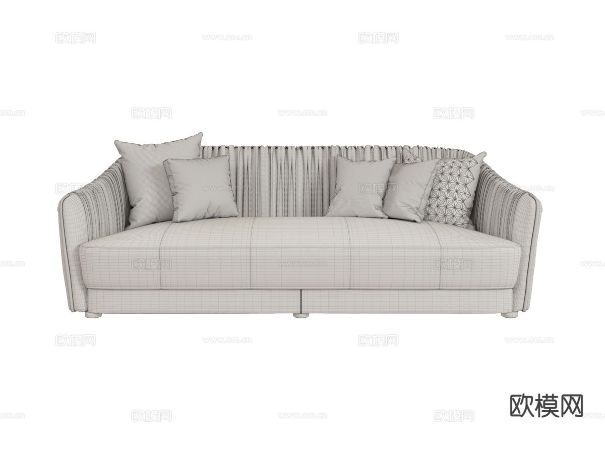 roberto cavalli-Sharpei 双人沙发 软体沙发3d模型下载（渲染图2）