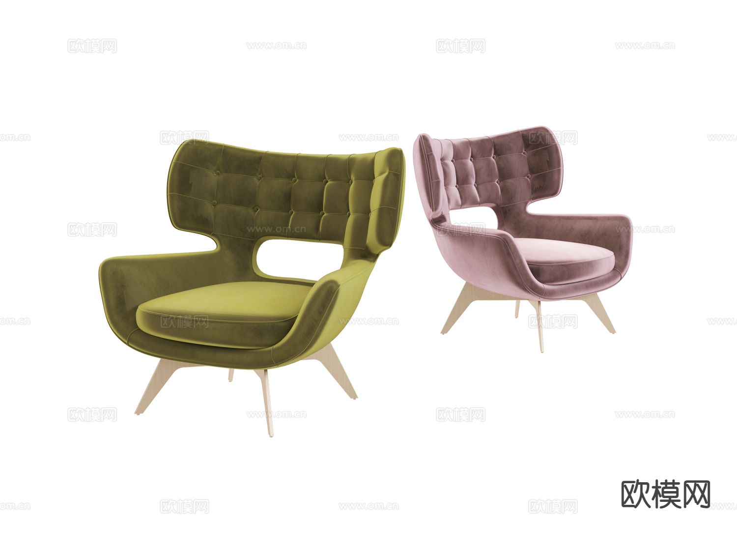 roberto cavalli-Maclaine- 现代椅子 扶手椅3d模型下载（渲染图1）