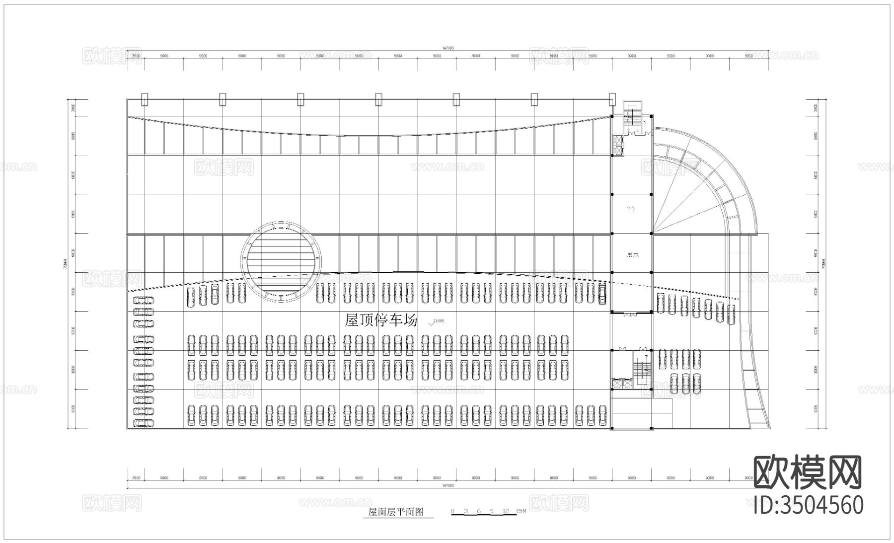市场建筑cad施工图下载（渲染图3）