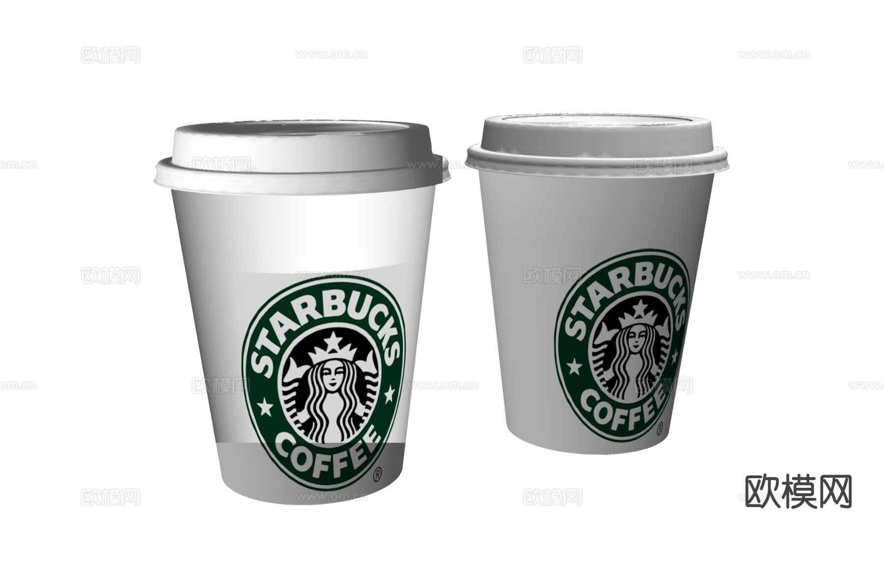 纸杯 星巴克 咖啡su模型下载（渲染图1）