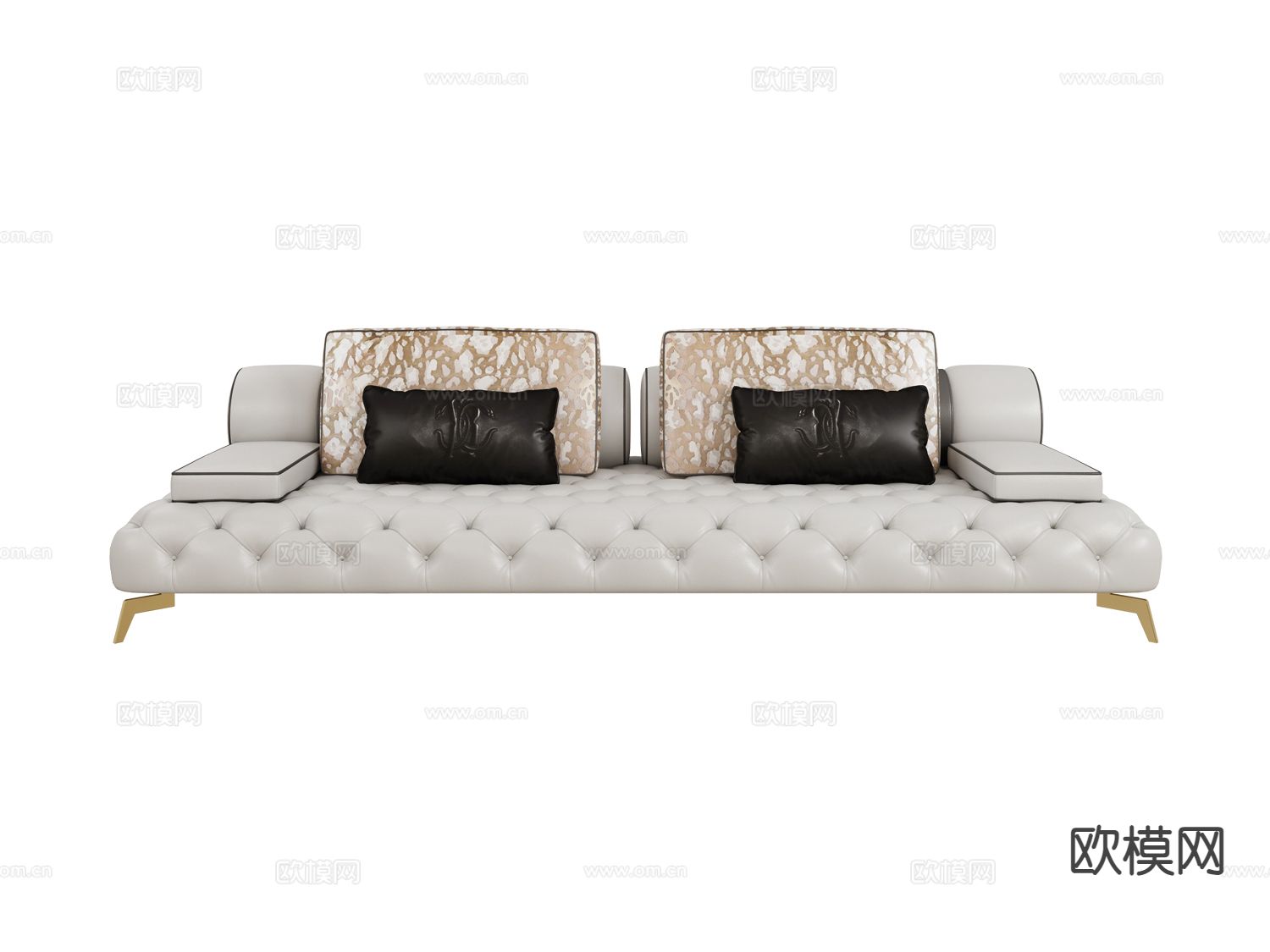 roberto cavalli-Darlington- 双人沙发3d模型下载（渲染图1）