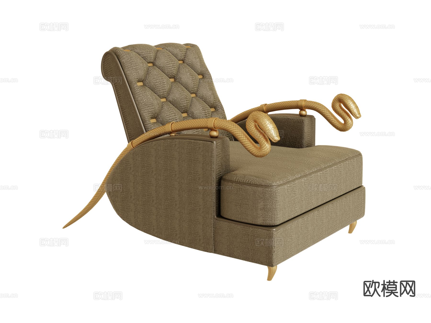 roberto cavalli Snake 休闲椅3d模型下载（渲染图1）