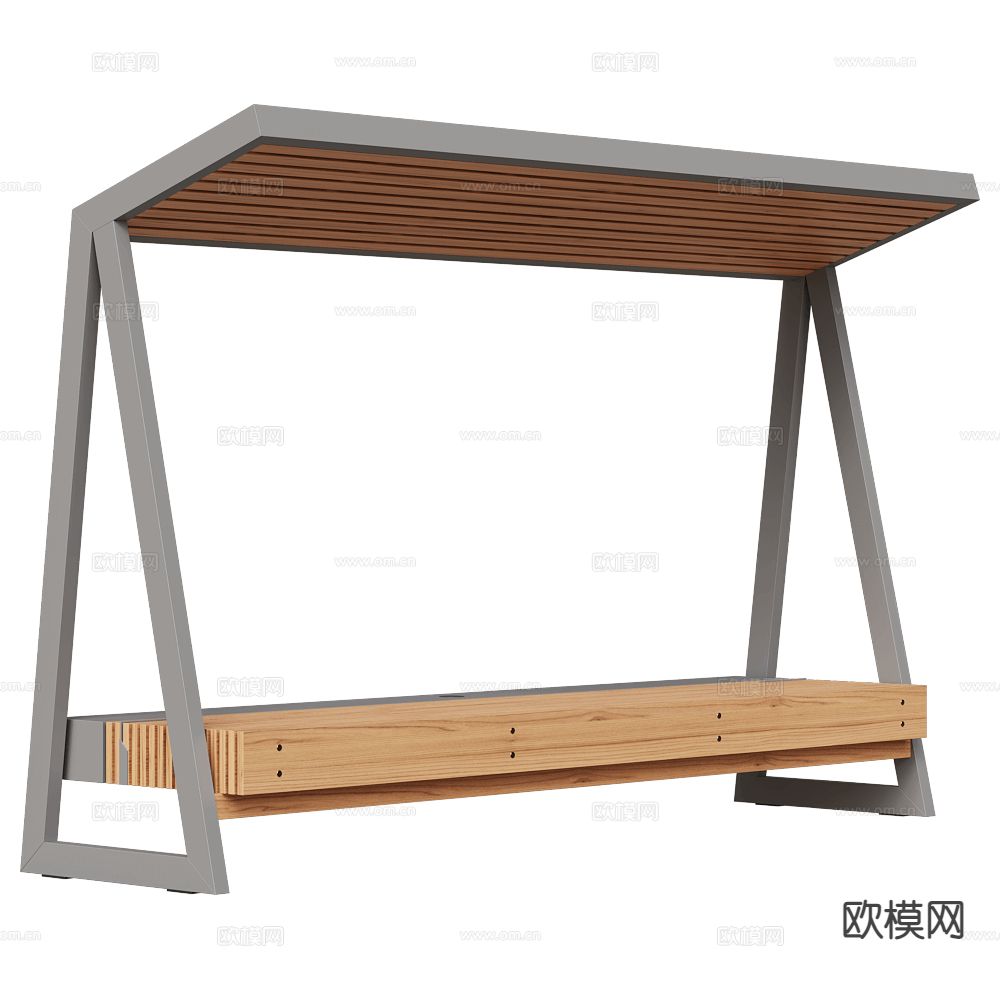 Mmcité 户外椅 长椅 长凳3d模型下载