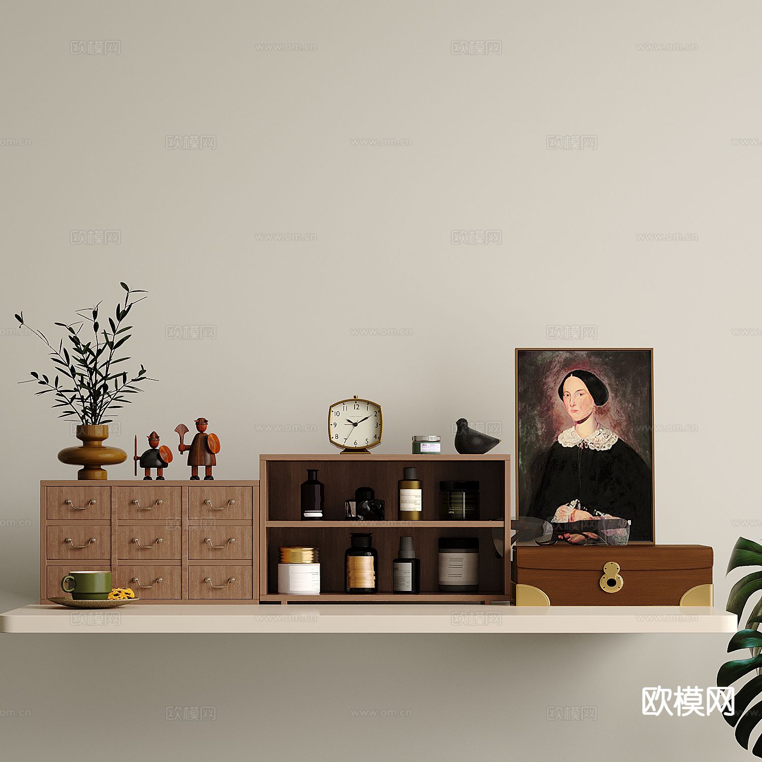 中古风装饰品 桌面摆件 雕塑3d模型下载