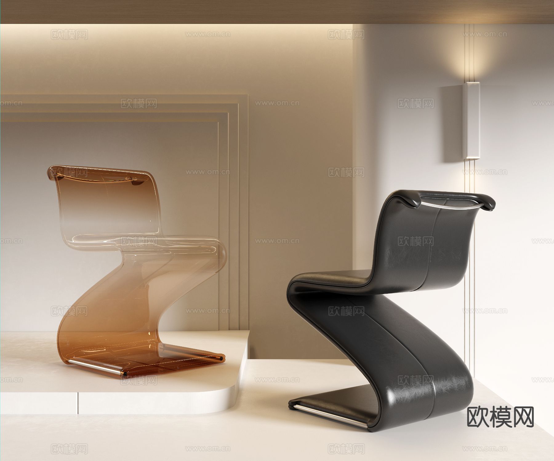 现代单椅3d模型下载