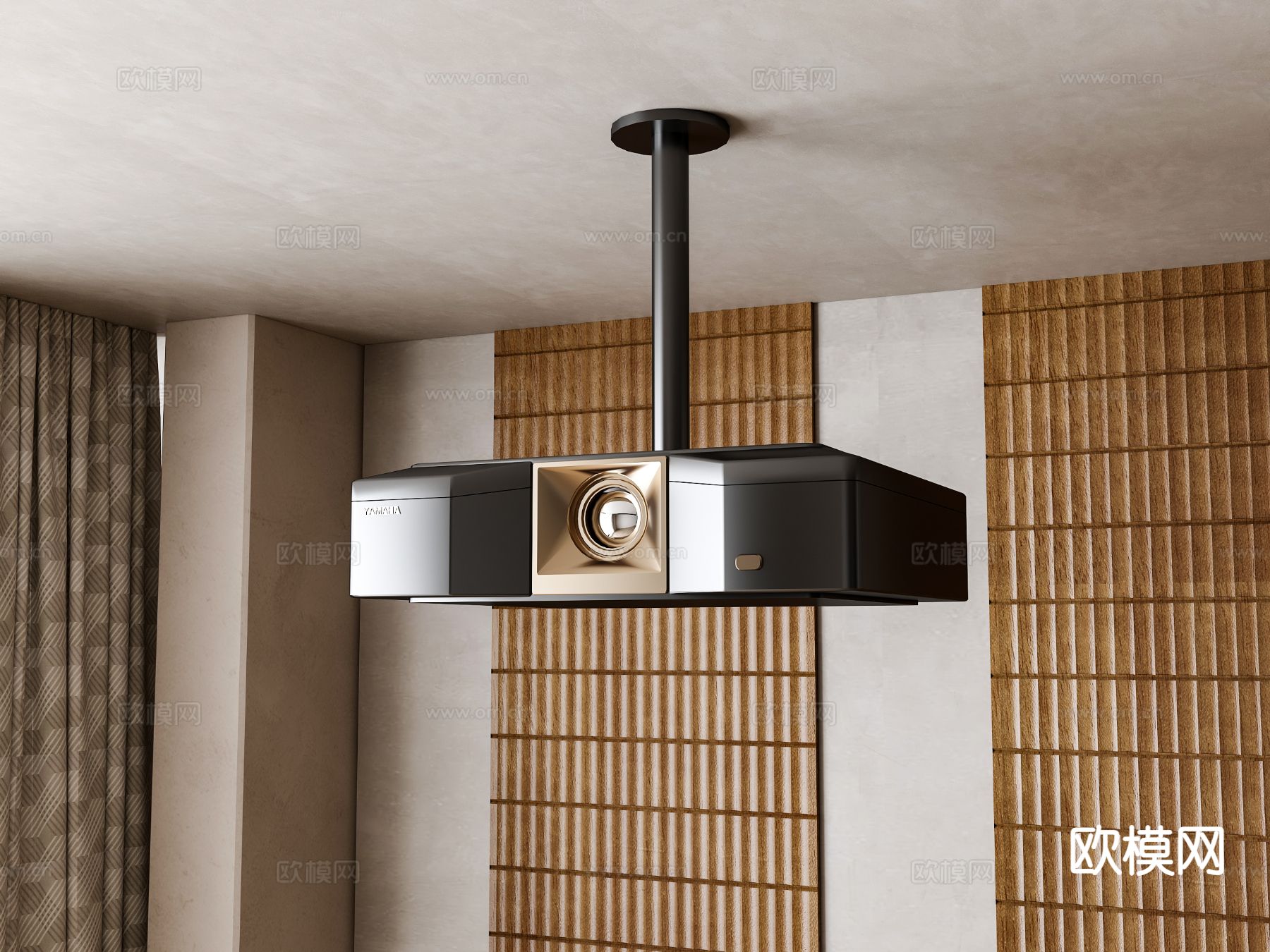 投影仪su模型下载（渲染图2）