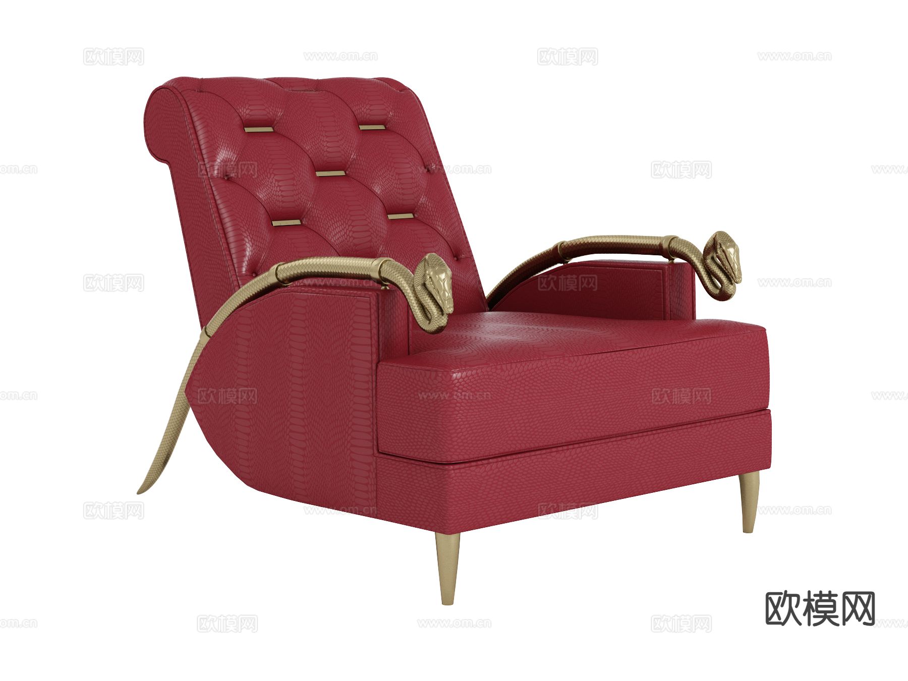 roberto cavalli Snake 休闲椅3d模型下载（渲染图1）