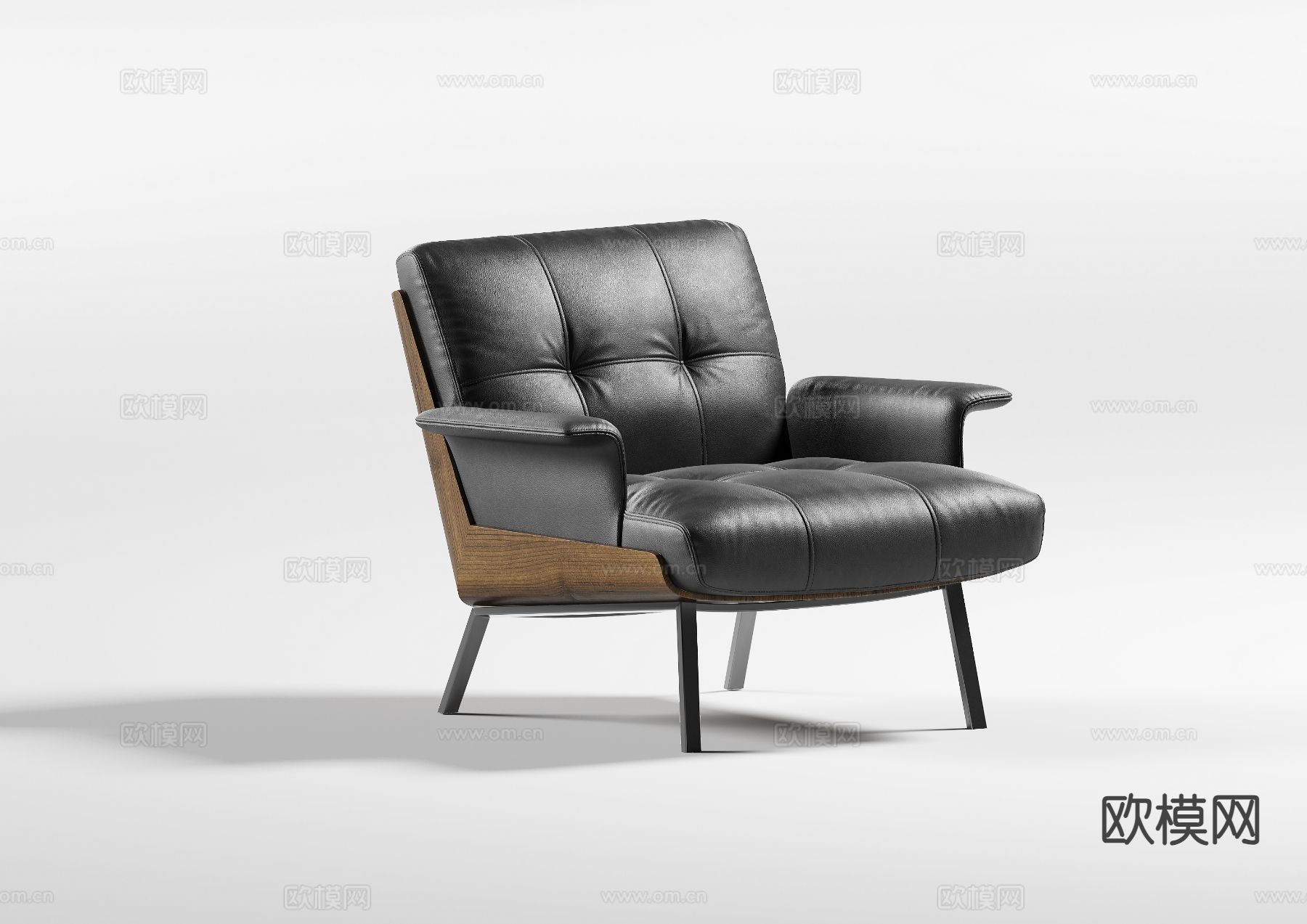 意式单人沙发su模型下载（渲染图4）