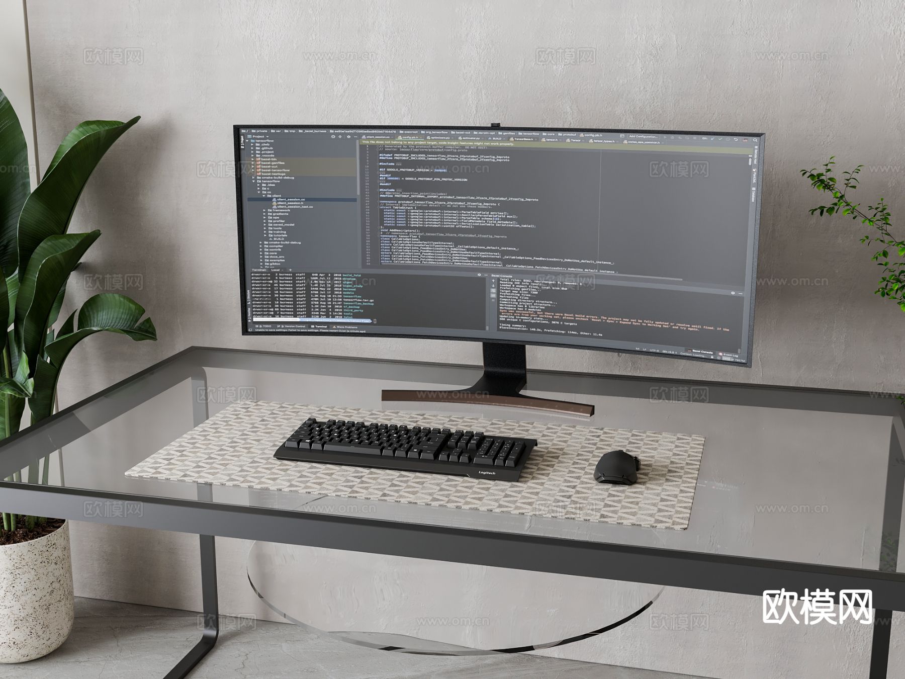 电脑显示屏 曲面屏3d模型下载