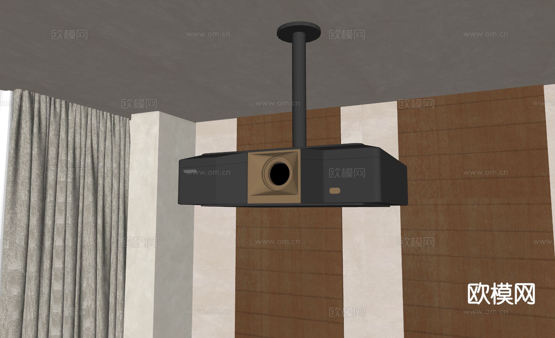 投影仪su模型下载（渲染图1）