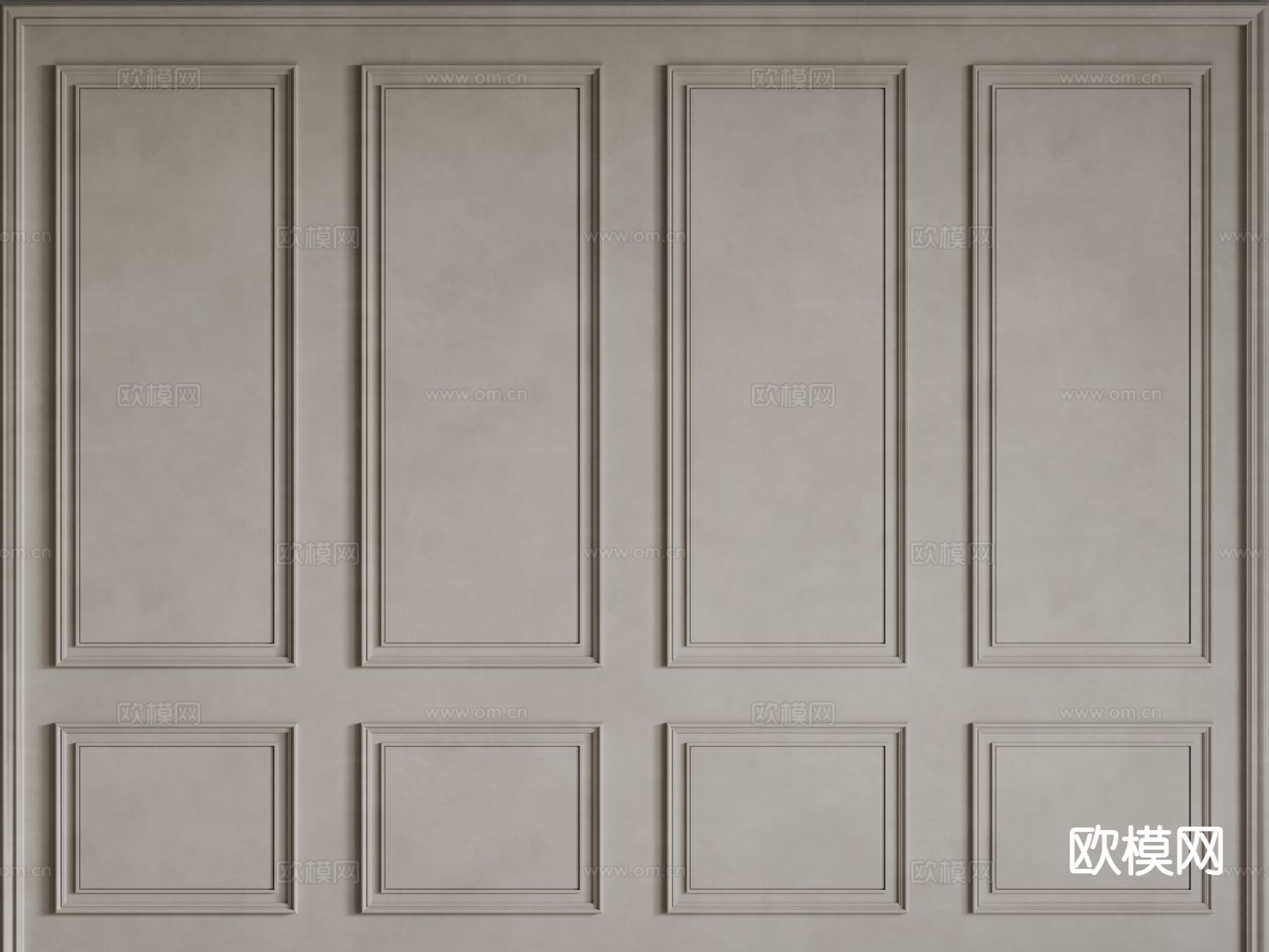 欧式背景墙 沙发背景3d模型下载