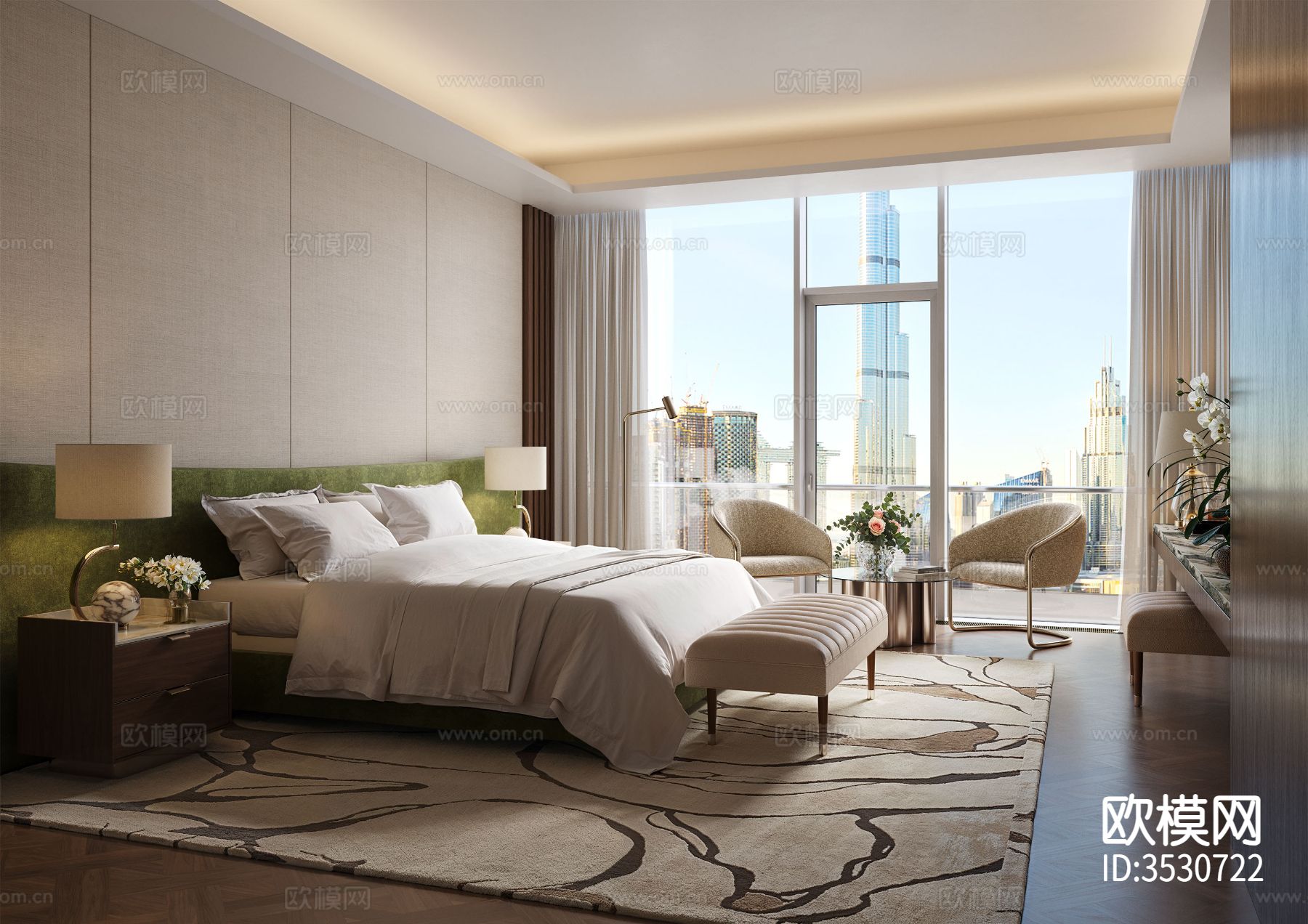 现代酒店大堂过道效果图下载（渲染图9）