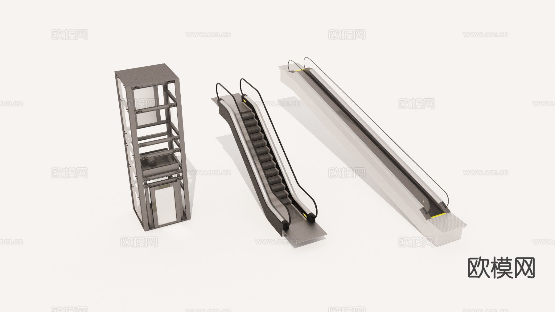 电梯 电动扶梯3d模型下载