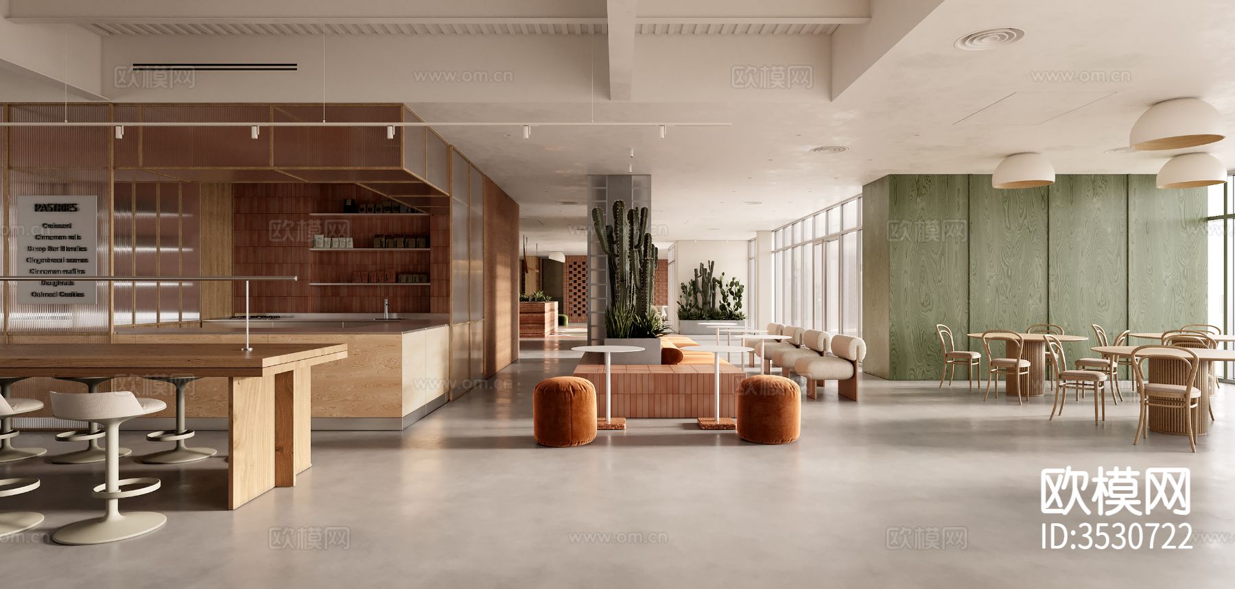 现代酒店大堂过道效果图下载（渲染图1）