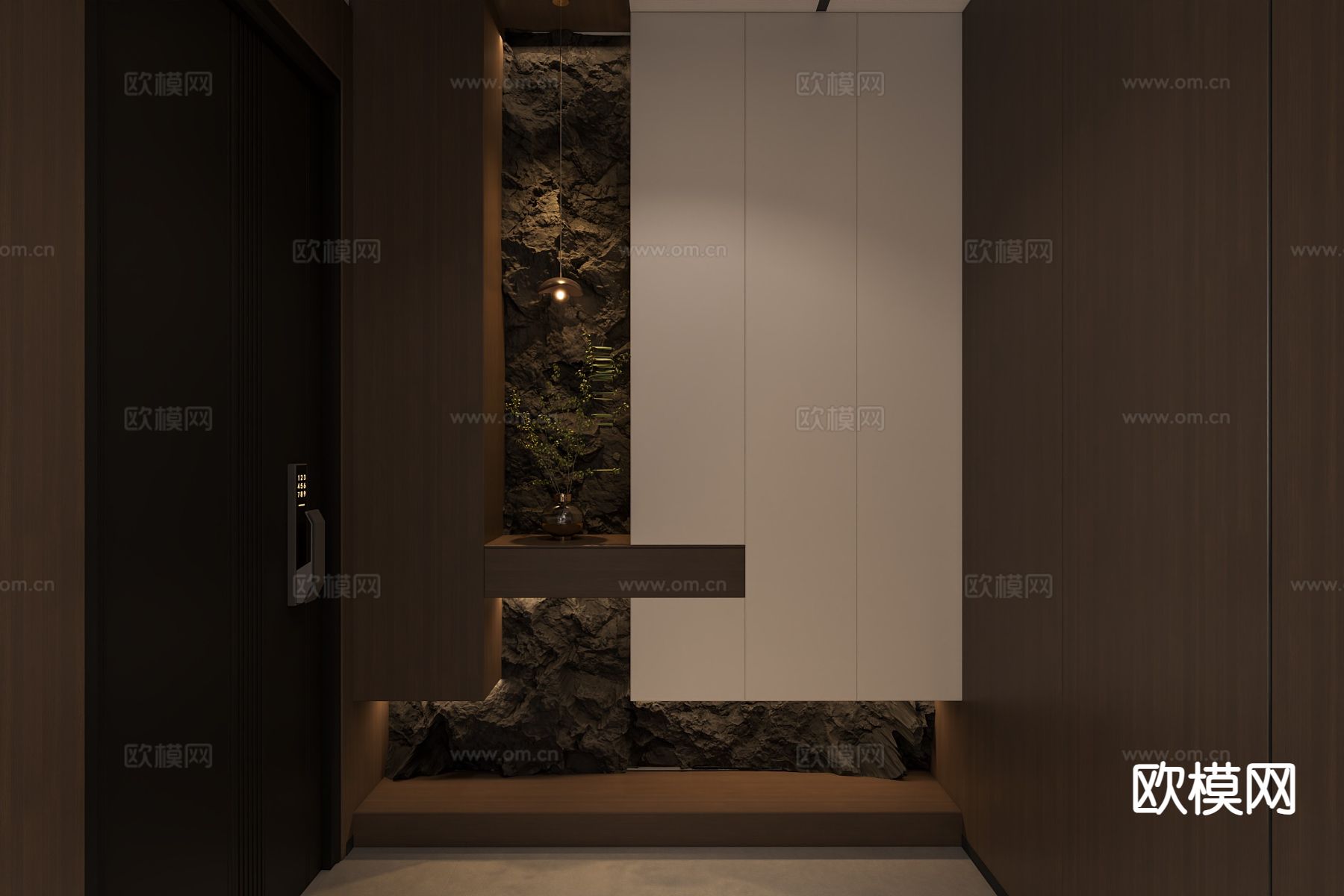 意式客餐厅3d模型下载（渲染图2）