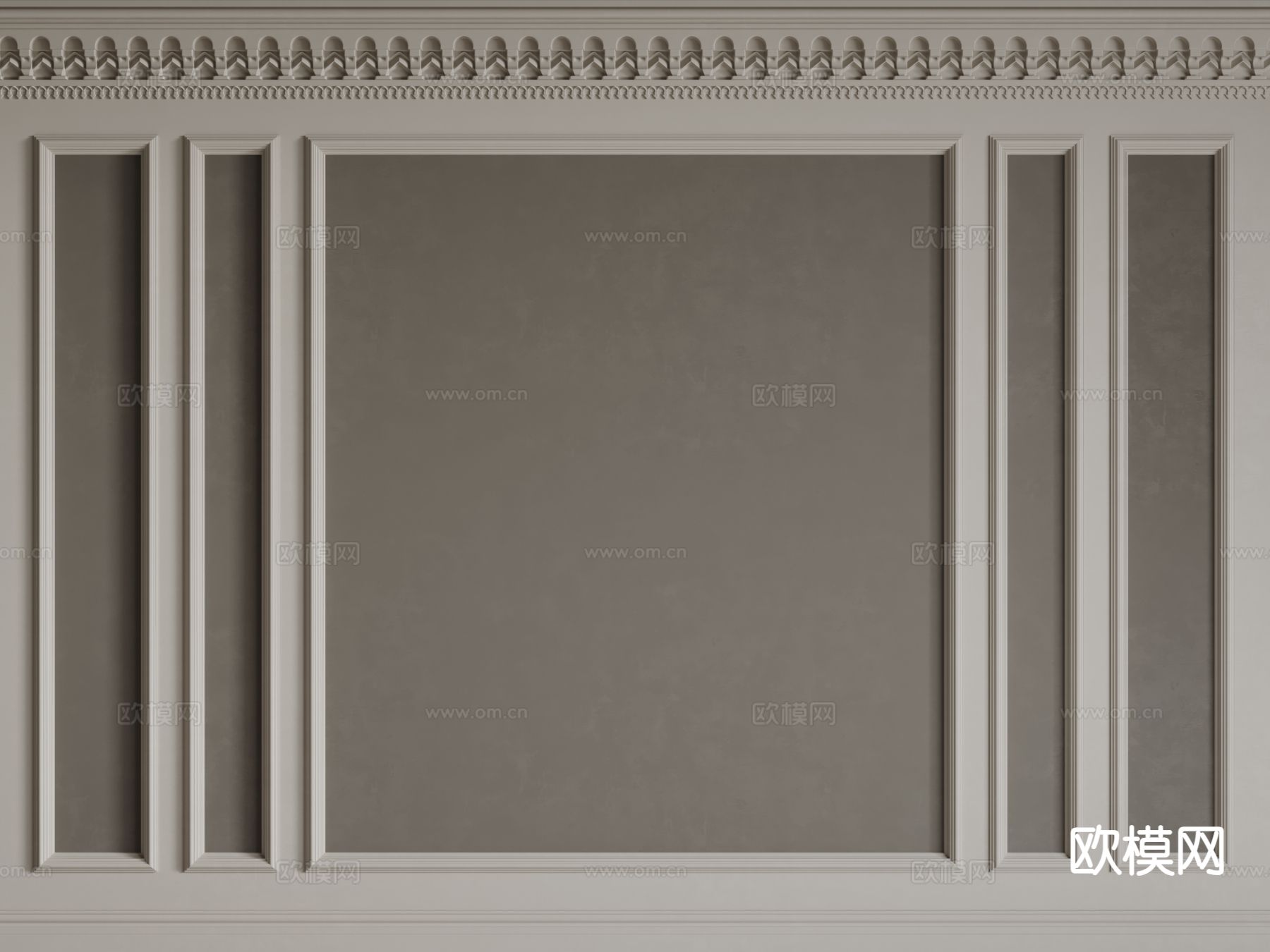 欧式背景墙 沙发背景3d模型下载