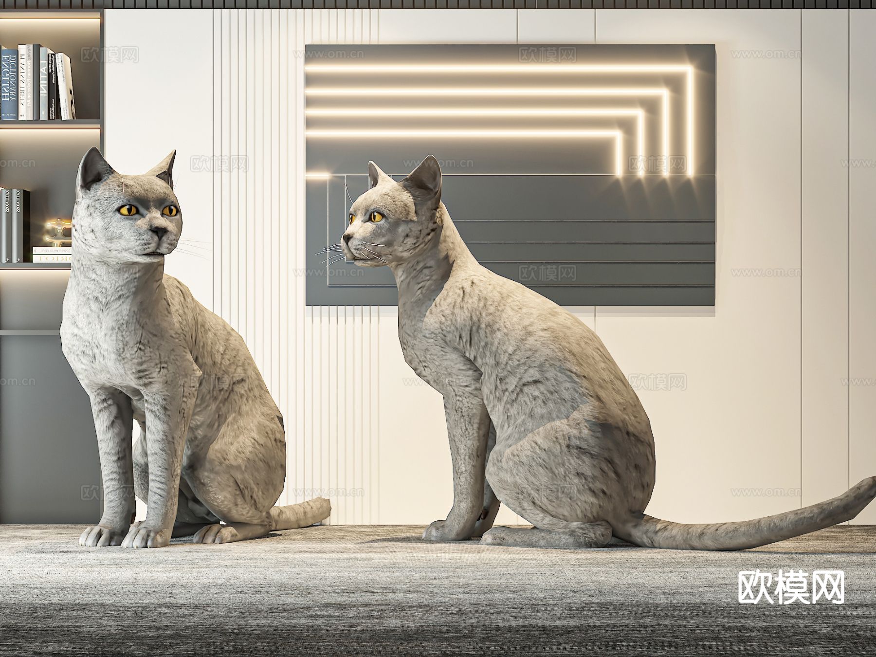 小猫 猫咪3d模型下载