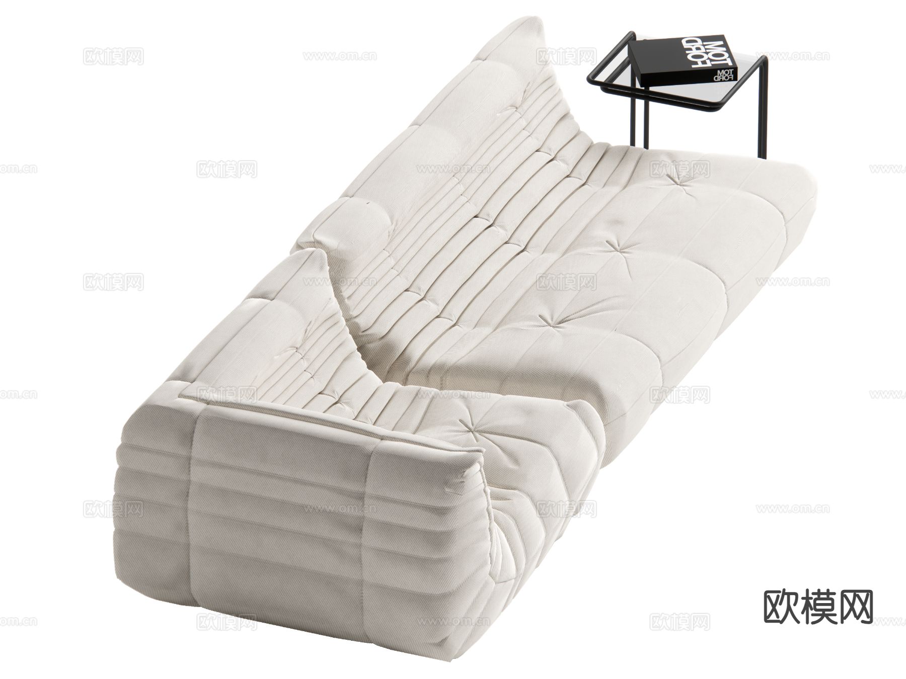 中古风多人沙发su模型下载（渲染图2）