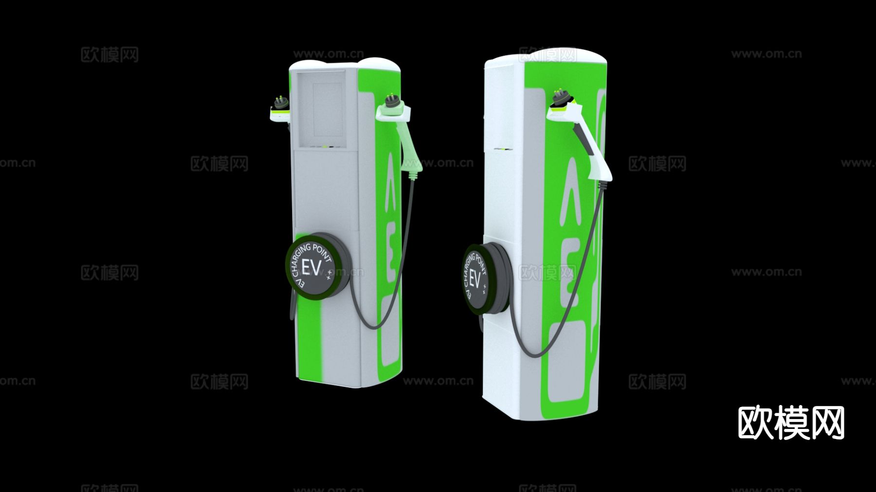 新能源充电桩 充电站3d模型下载