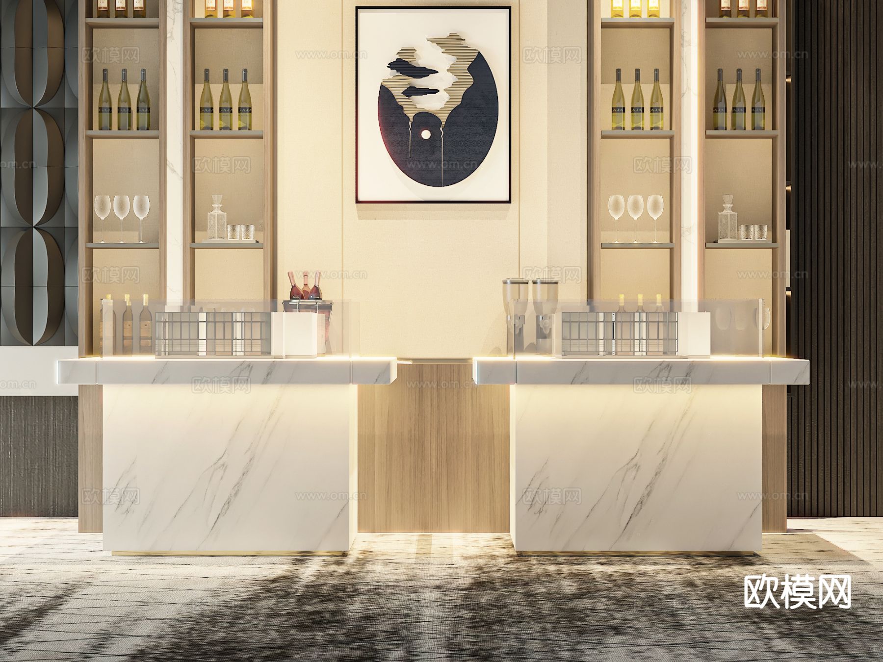 吧台 水吧台3d模型下载